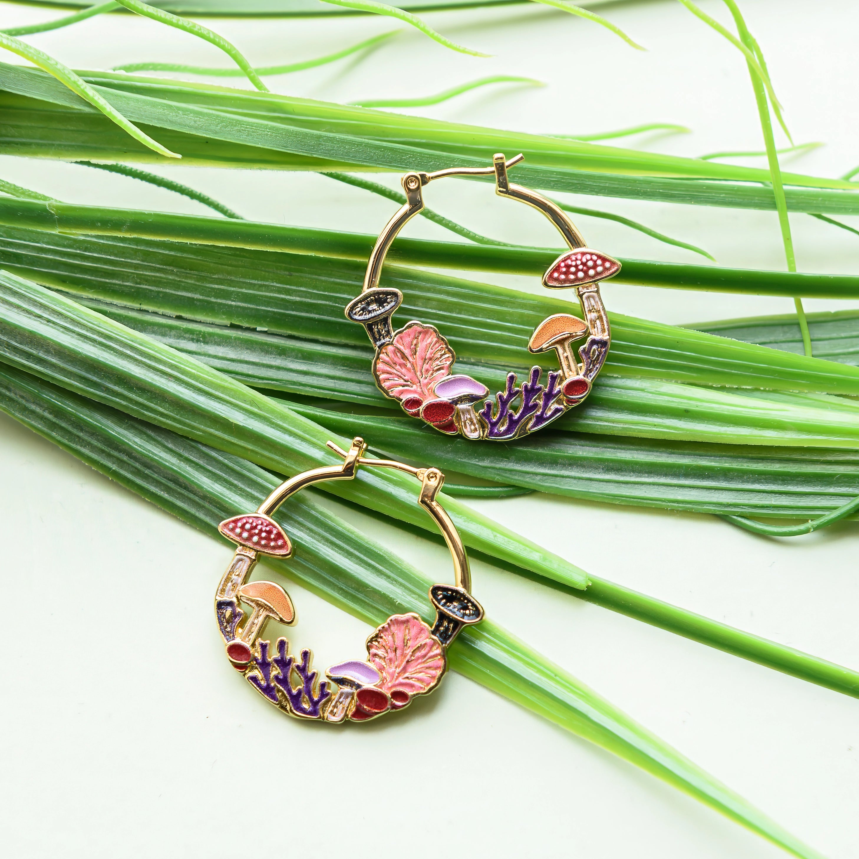 Shroom Bloom Hoop Earrings