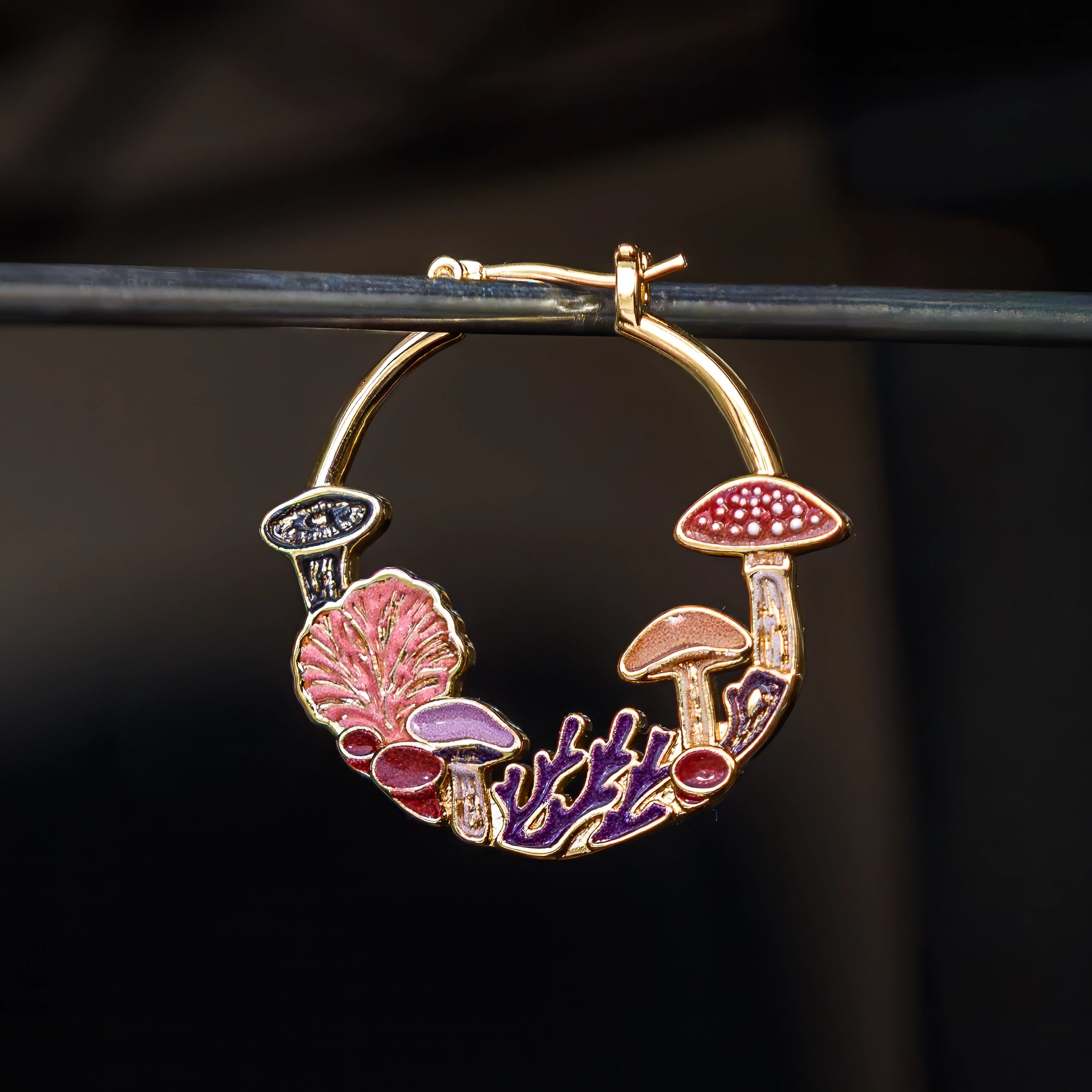 Shroom Bloom Hoop Earrings