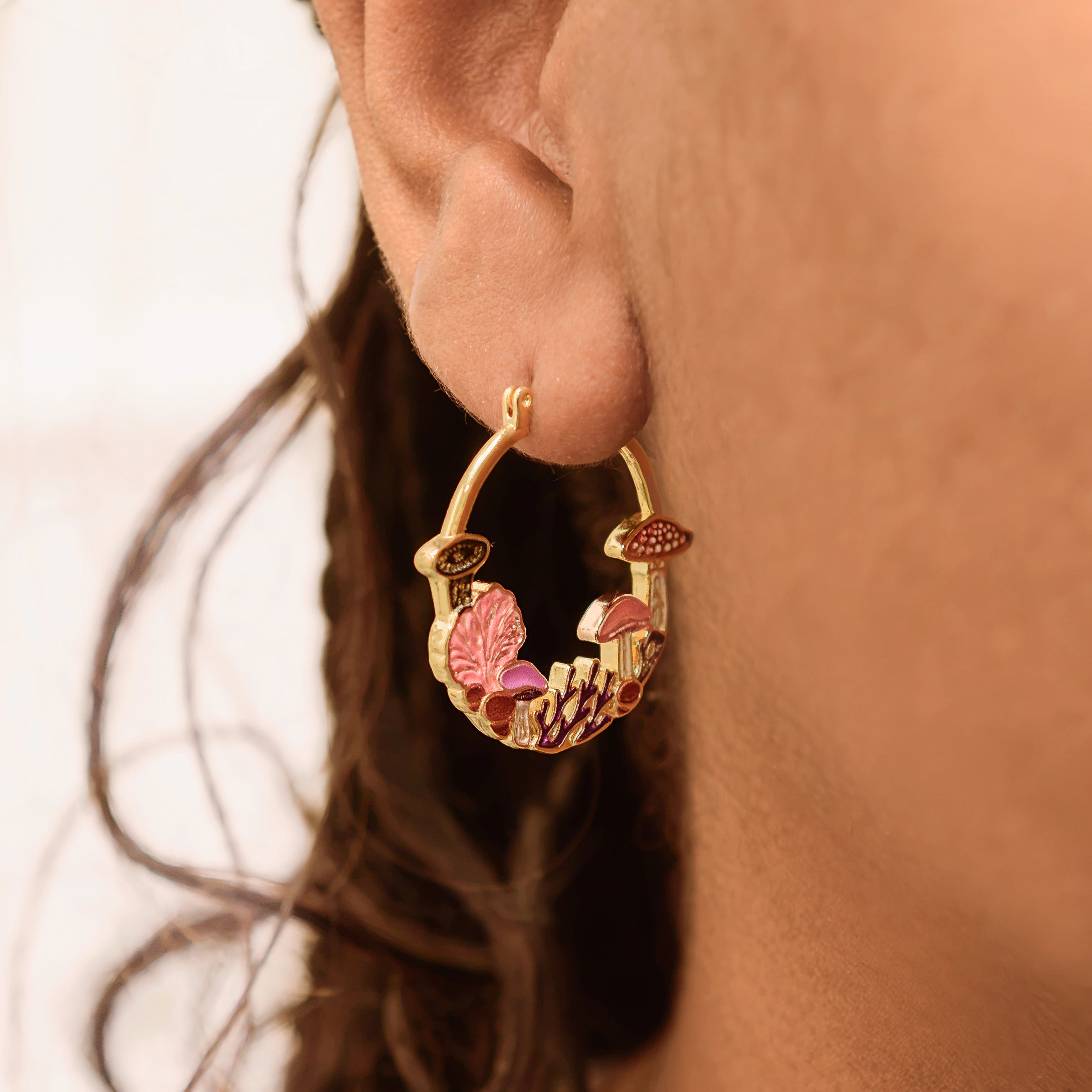 Shroom Bloom Hoop Earrings