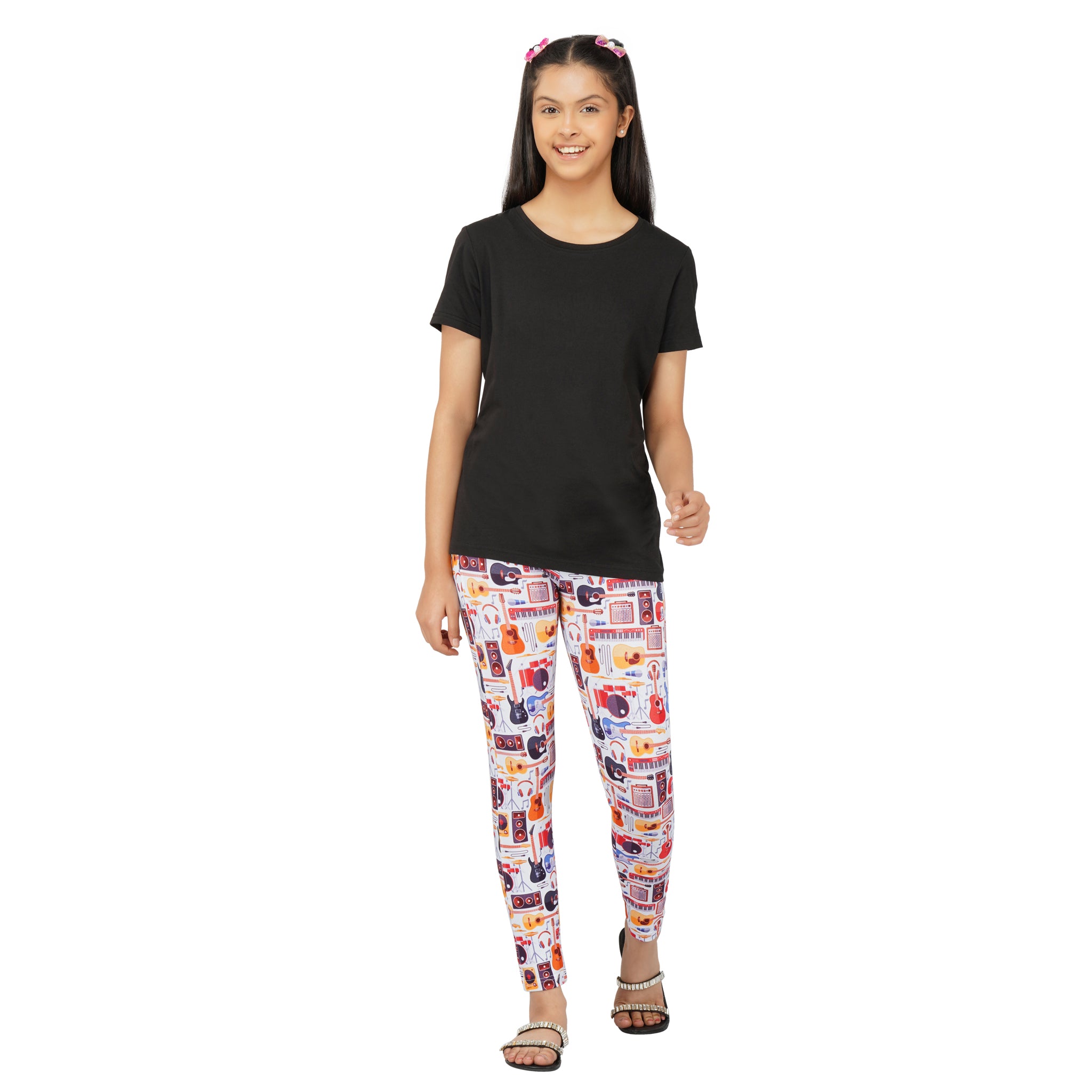 Musical Instruments Kids Leggings with Pockets