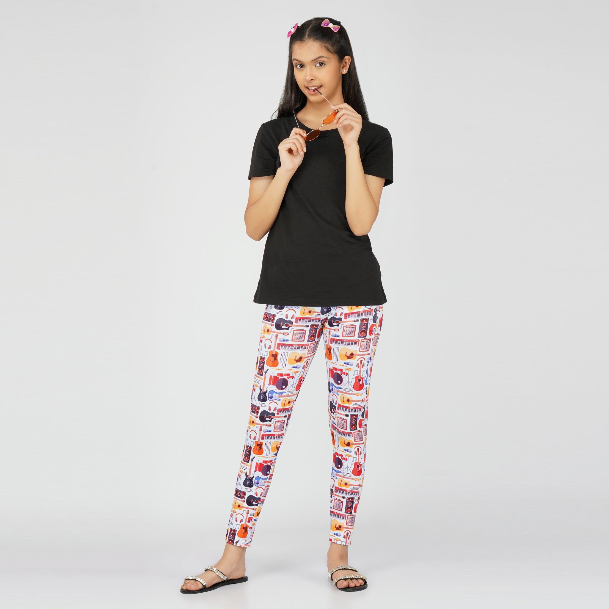 (Pre-order) Musical Instruments Kids Leggings with Pockets