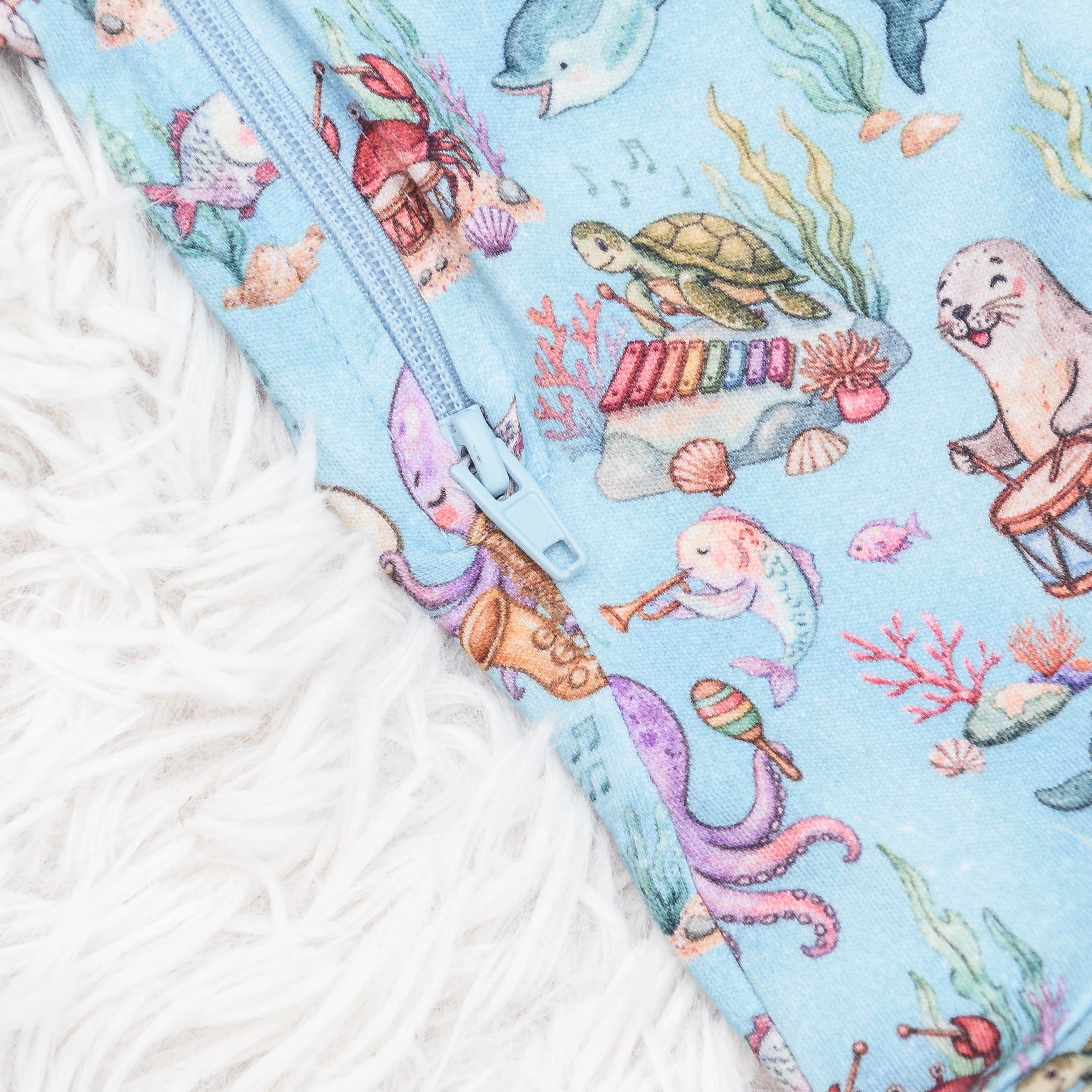 Musical Ocean Long Baby Bodysuit