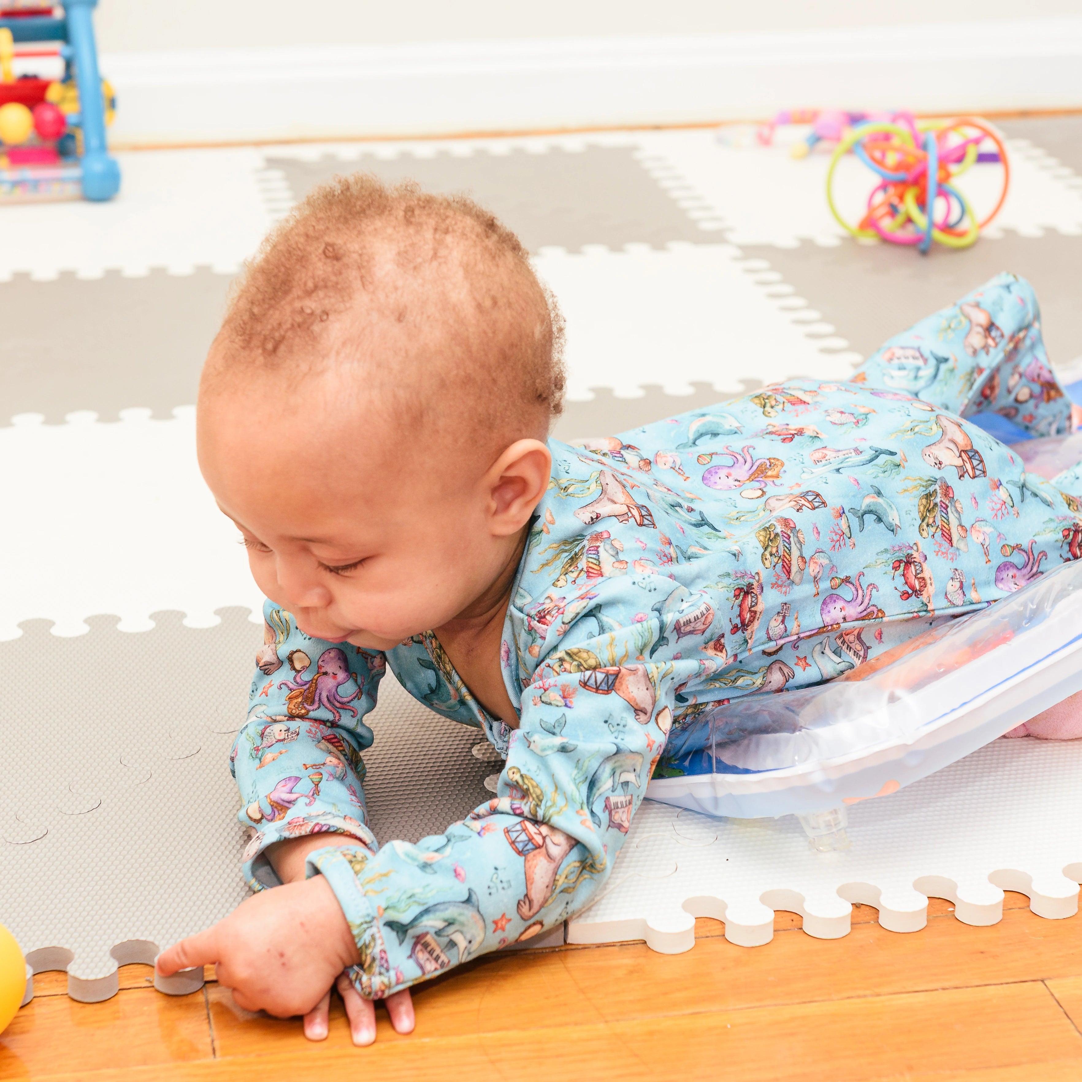 Musical Ocean Long Baby Bodysuit