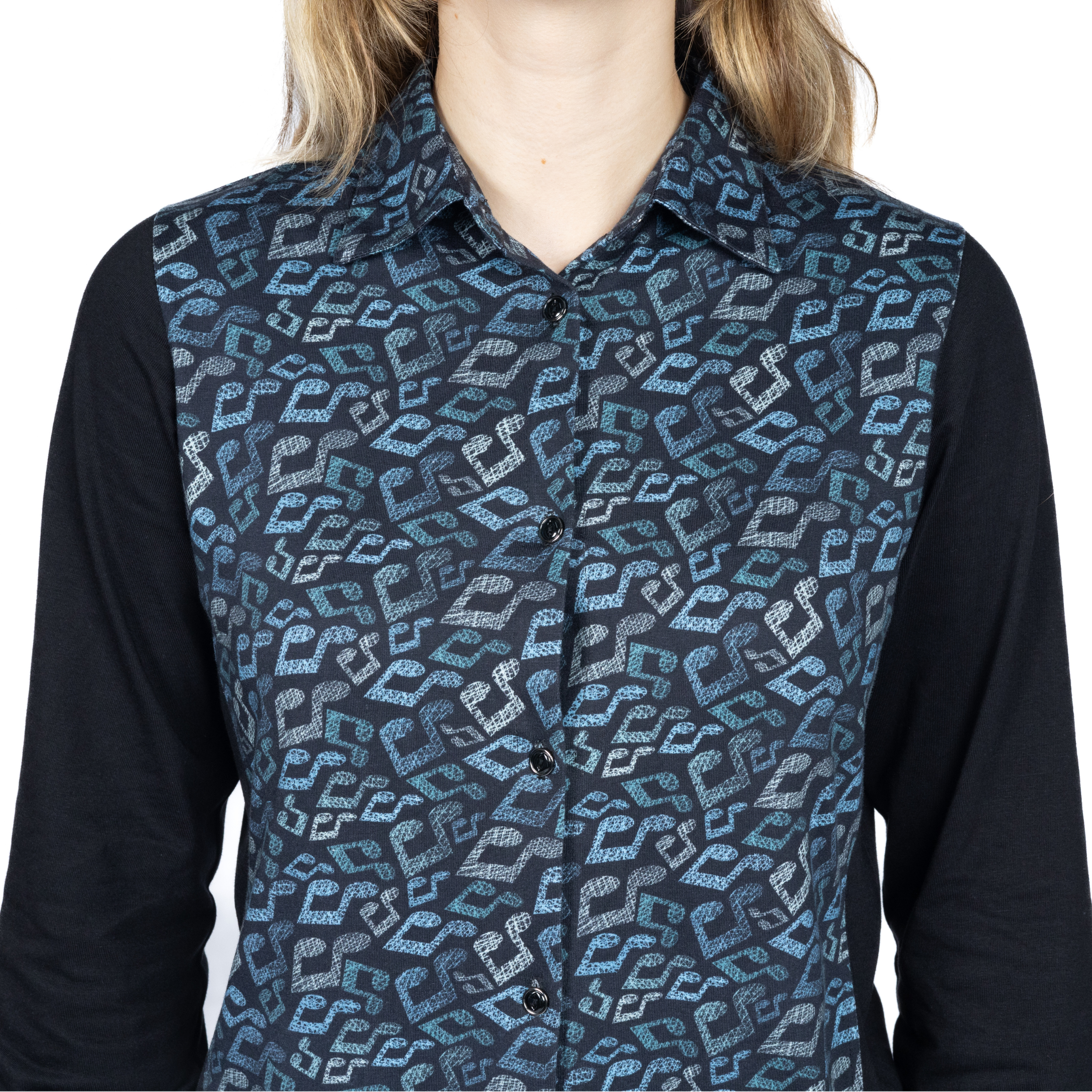 Musical Notes Button-Up Top