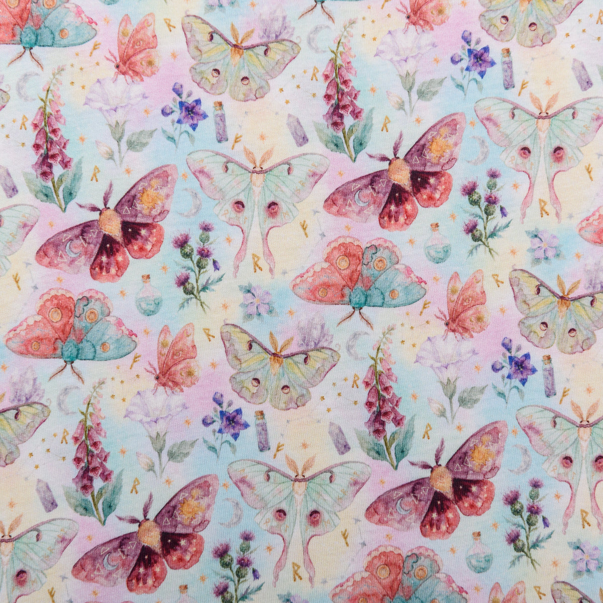 Mystical Moths Maxi Dress with Pockets