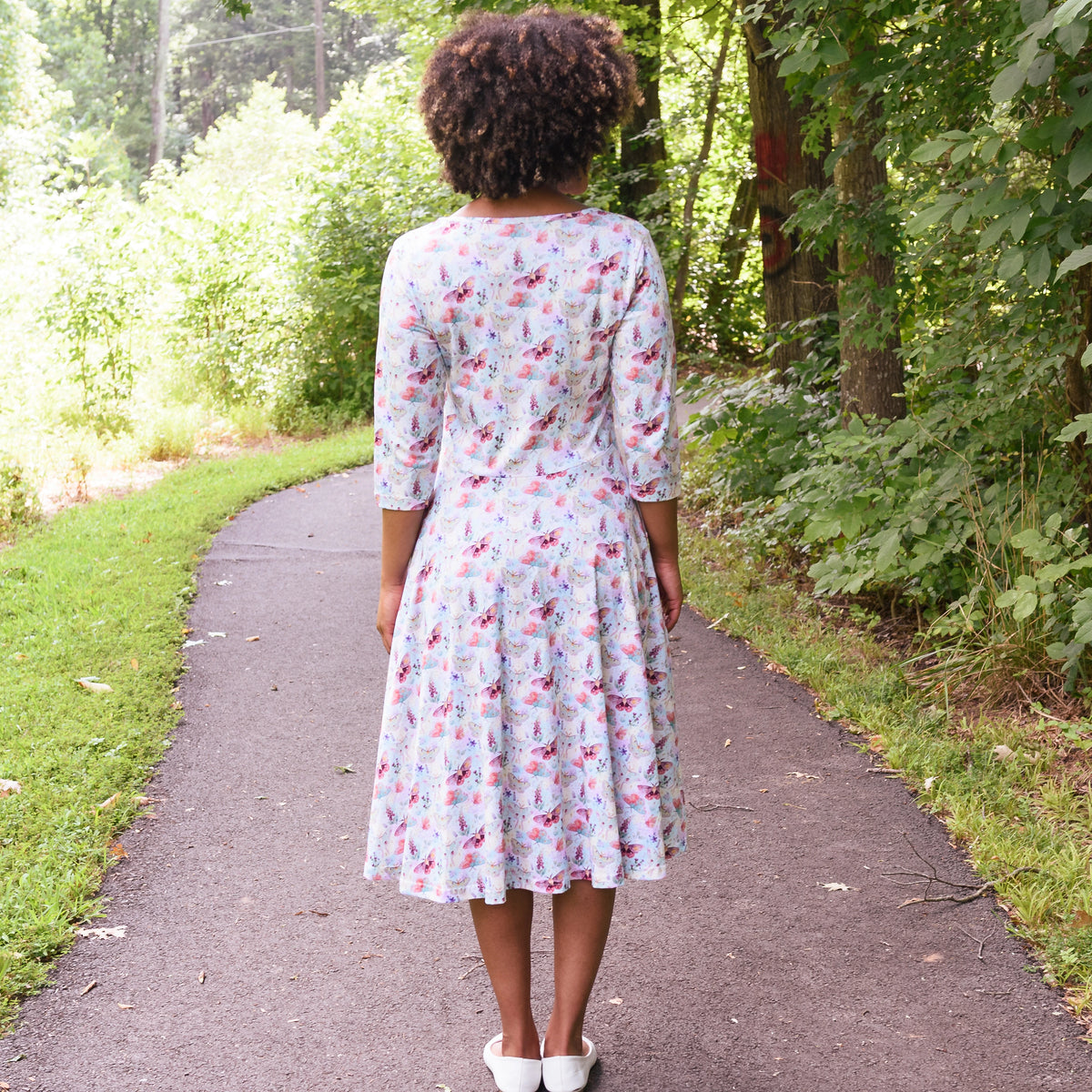 Mystical Moths Twirl Dress with Pockets