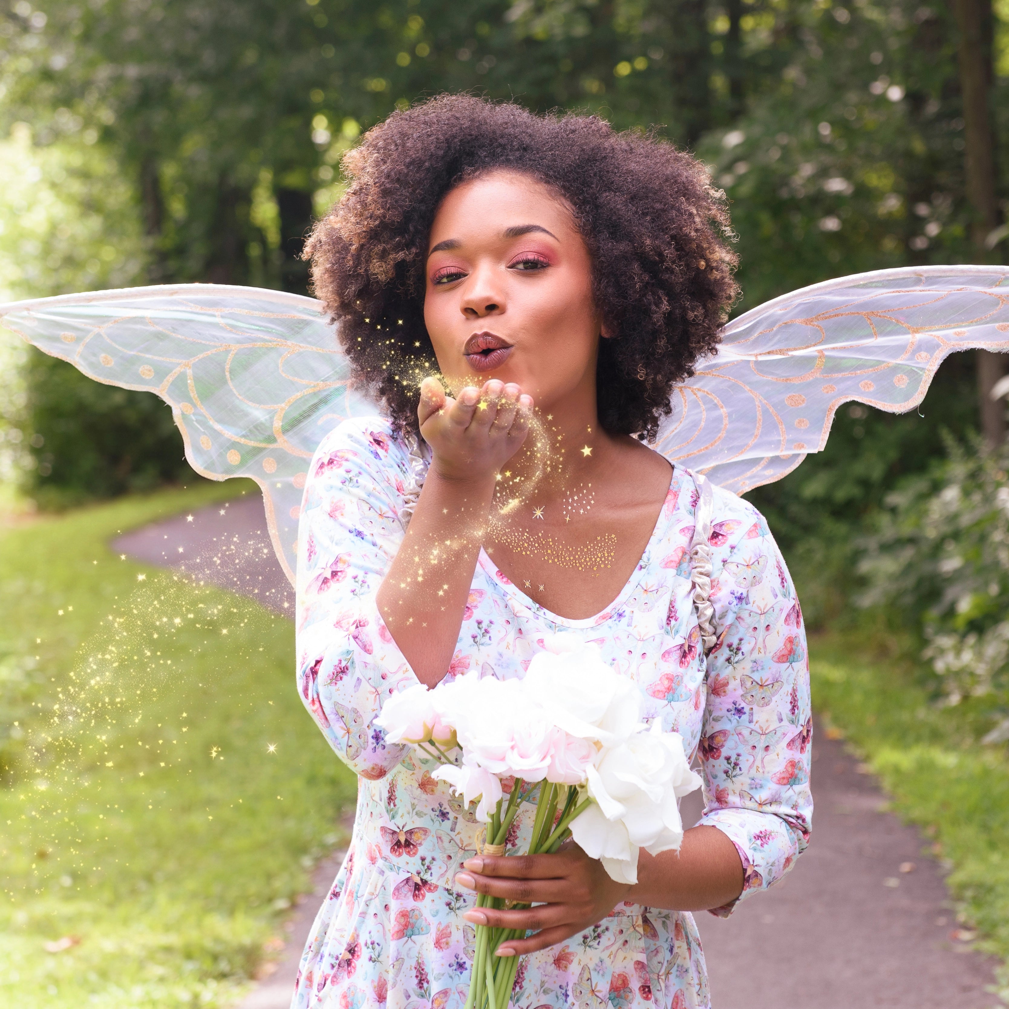 Mystical Moths Twirl Dress with Pockets