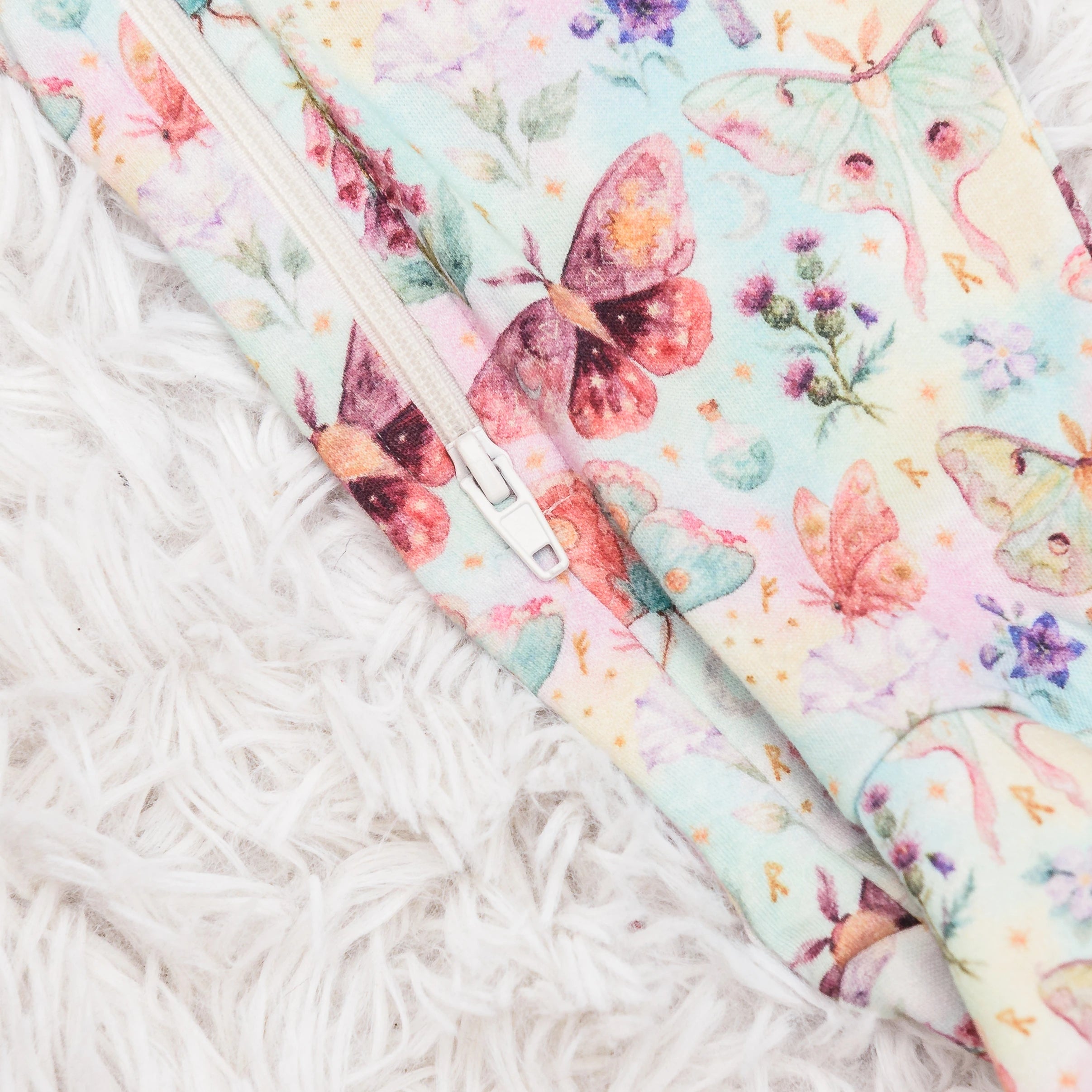 Mystical Moths Long Baby Bodysuit