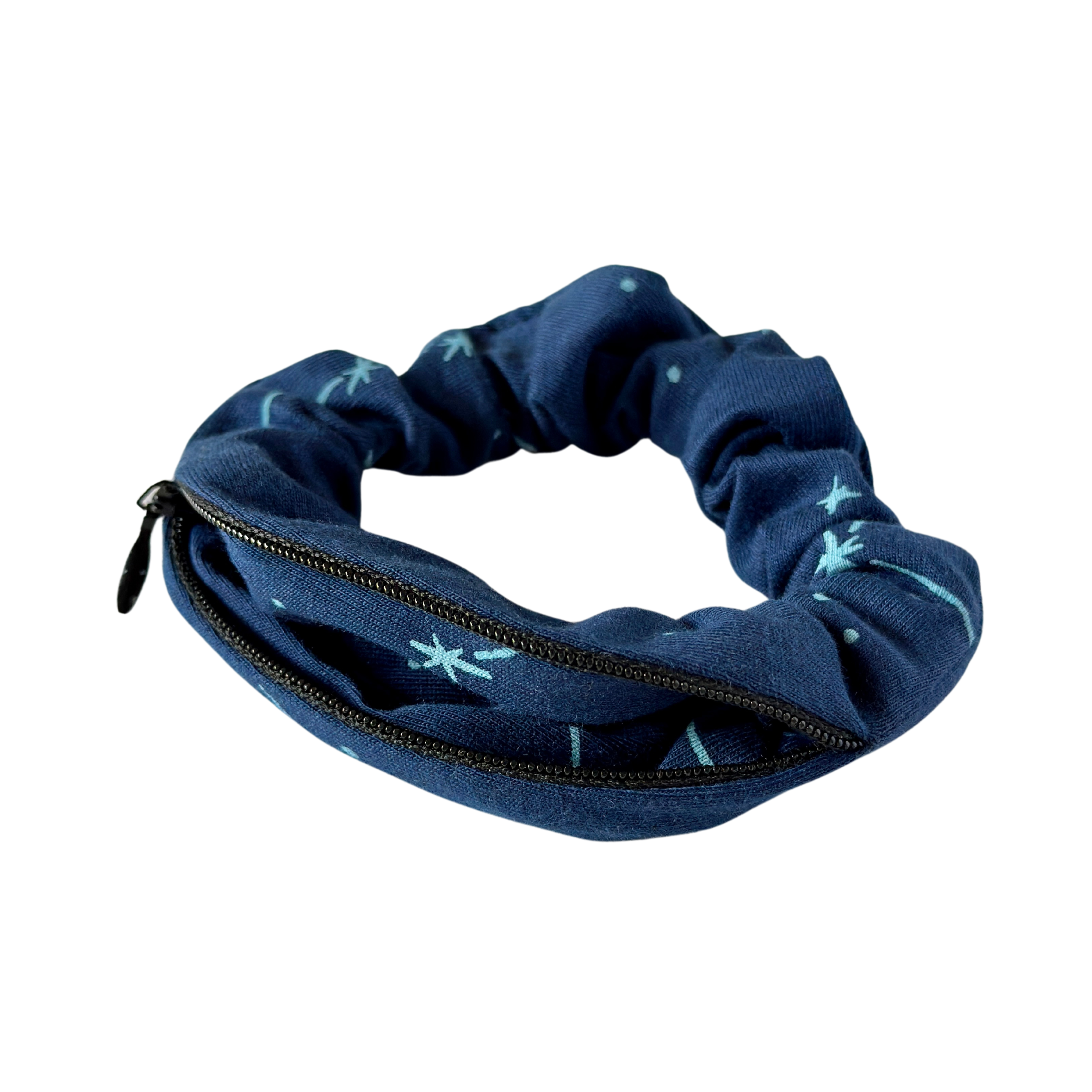 3-Pack Navy Constellations Scrunchies with Pocket