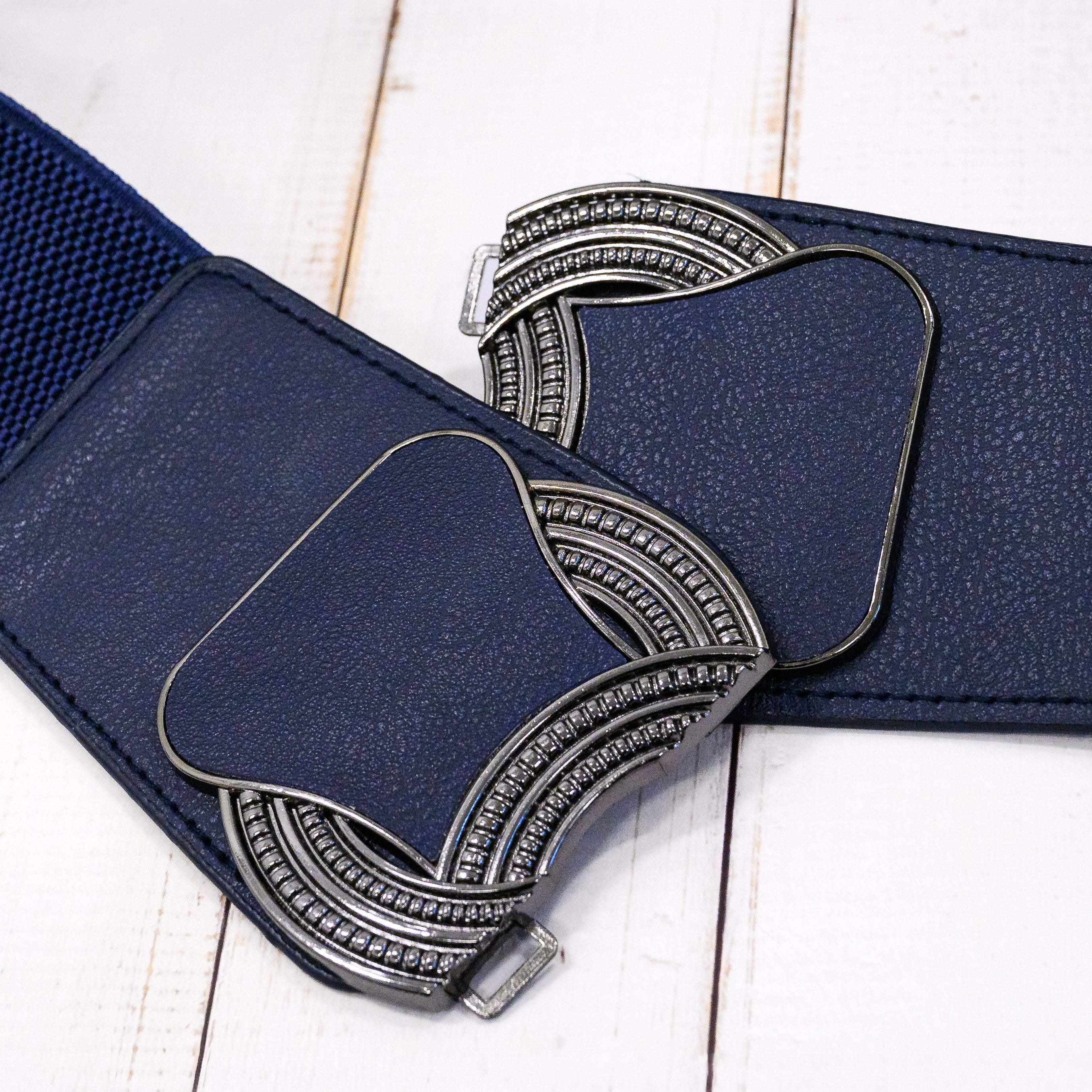 Navy Interlock Circles Belt