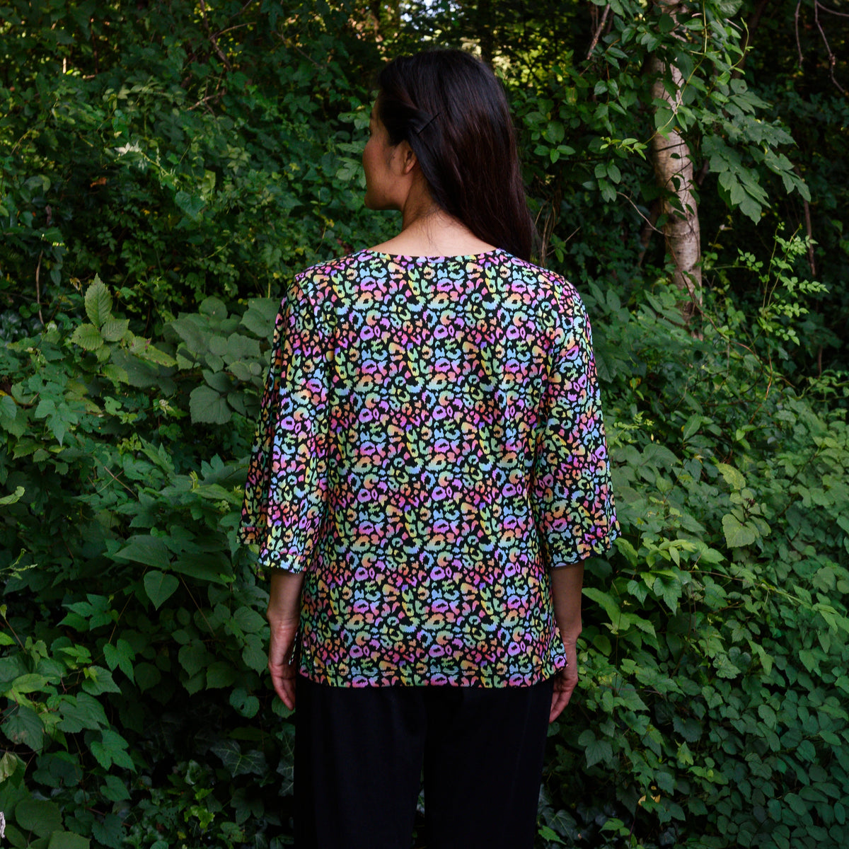 Neon Leopard Tunic Top