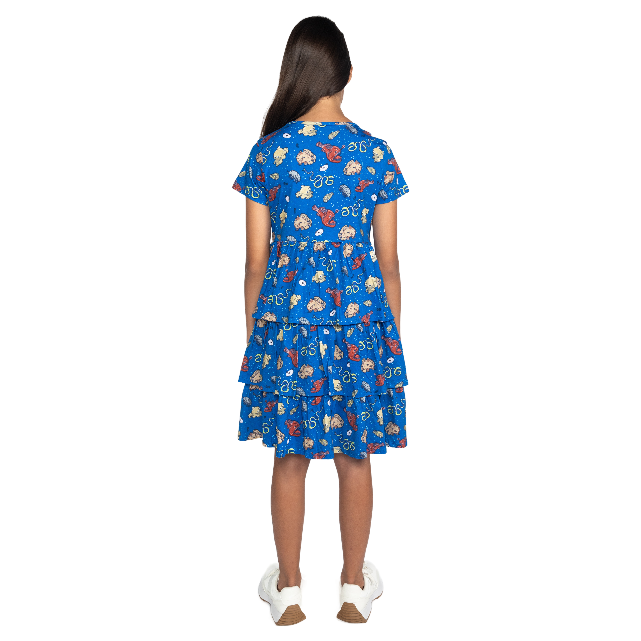 Ocean Creatures Kids Layered Dress