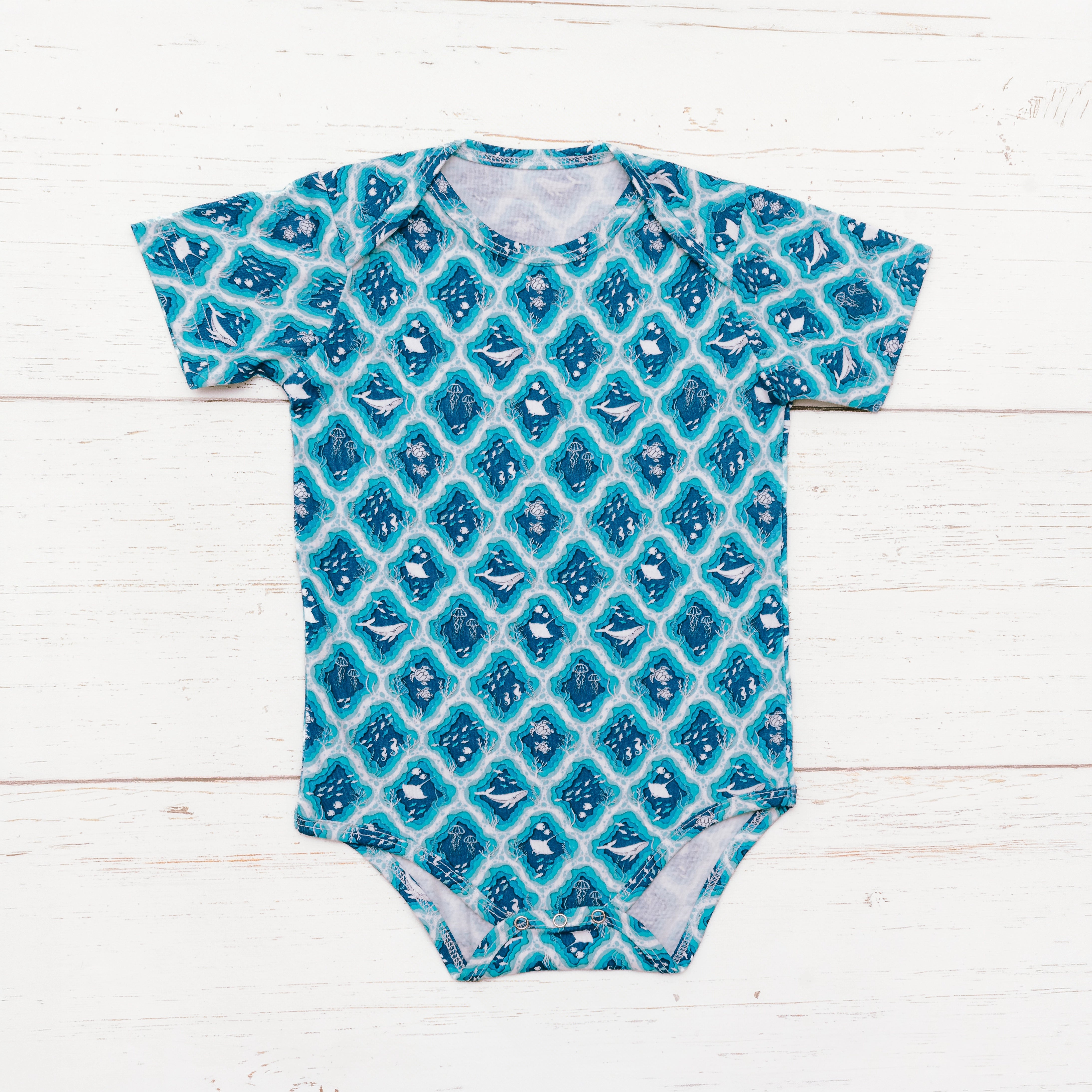Sea Animals Baby Bodysuit