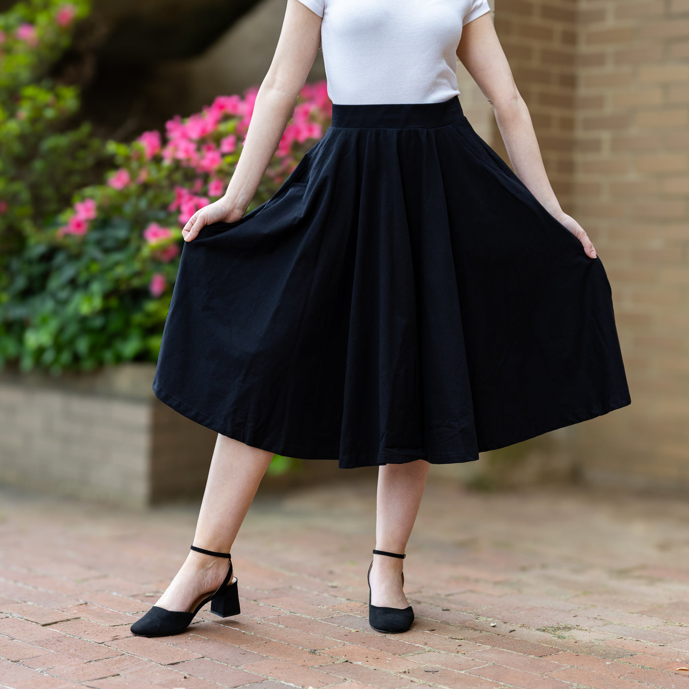 Black Twirl Skirt Sample - XS
