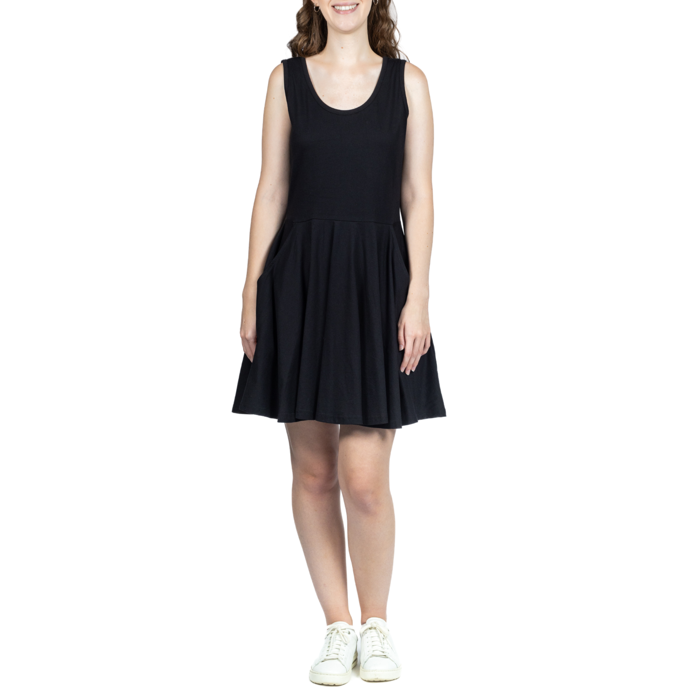 Onyx Black Skater Dress