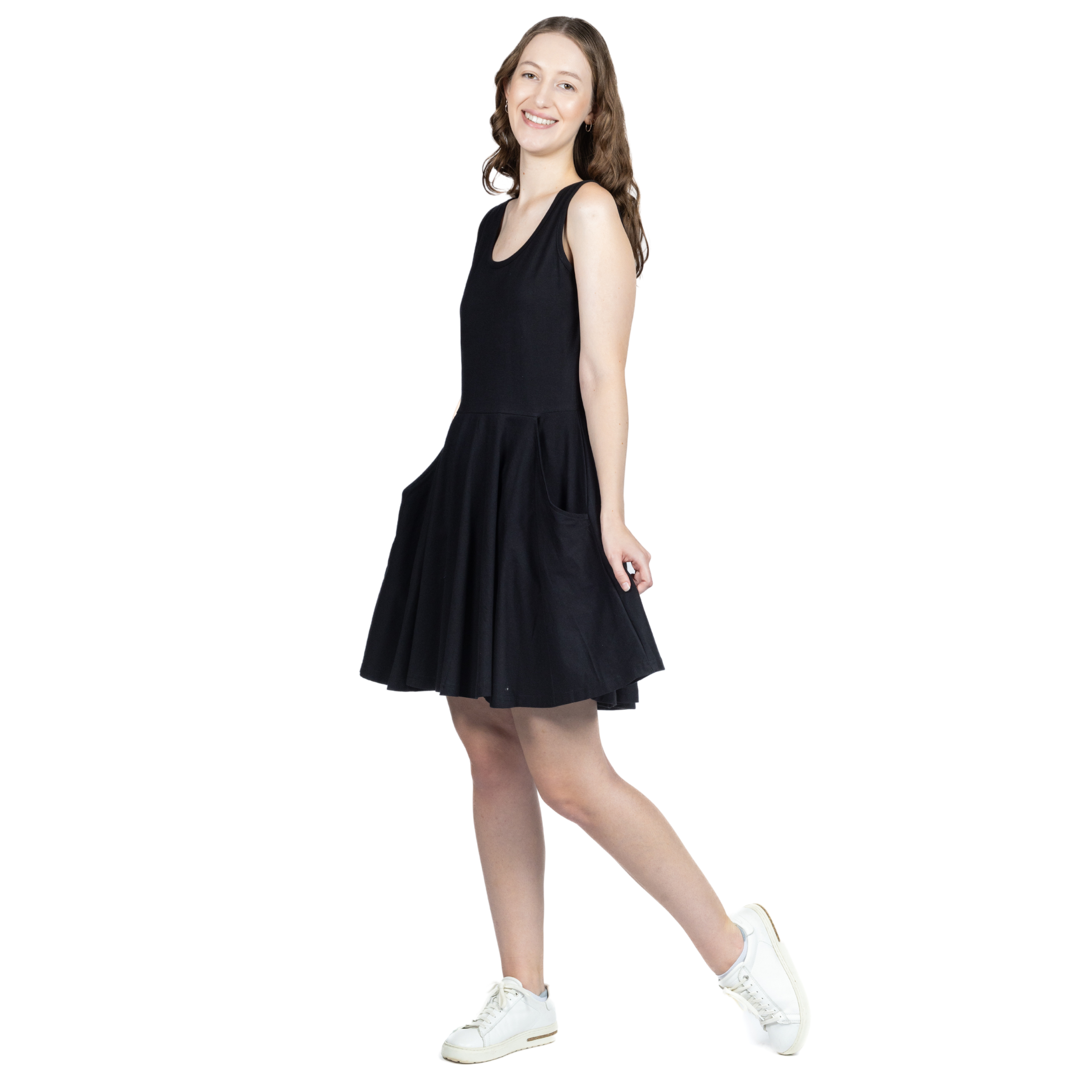 Onyx Black Skater Dress