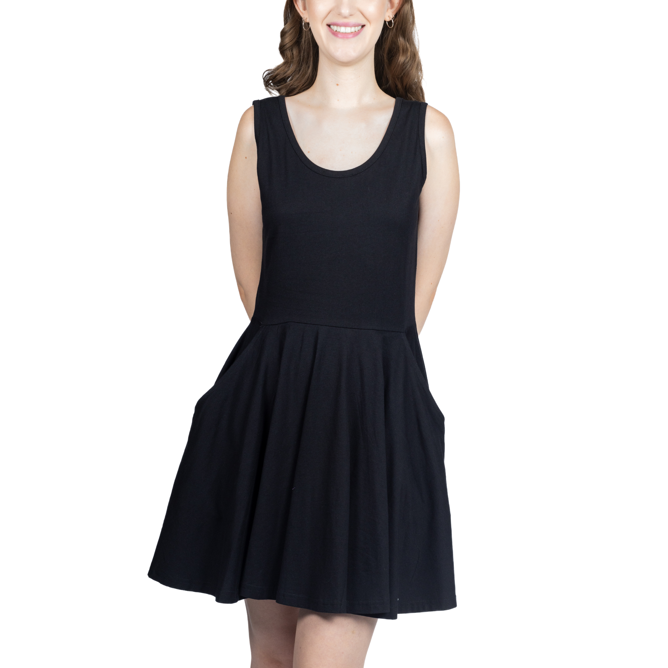 Onyx Black Skater Dress