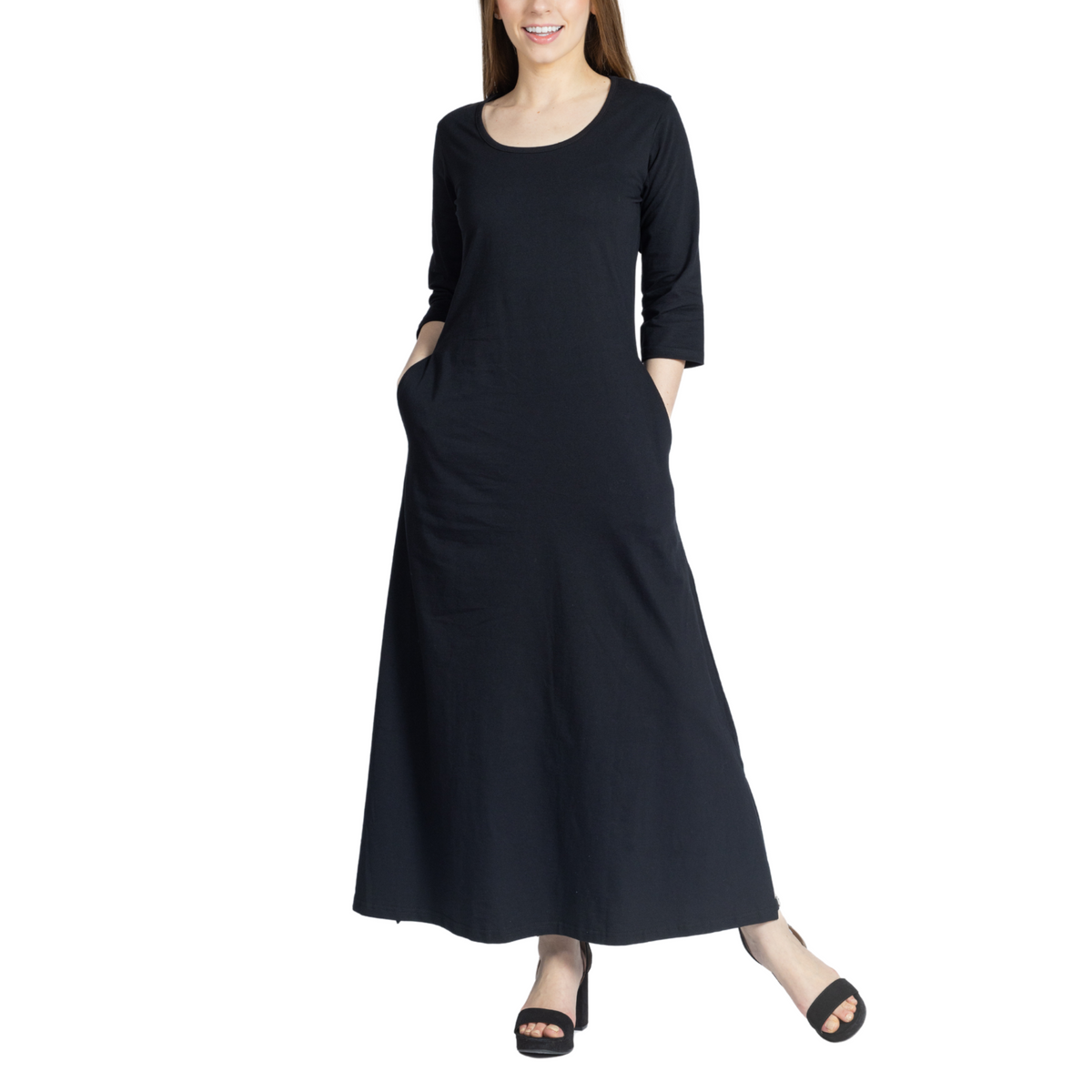 Onyx Slit Maxi Dress Svaha USA Xs