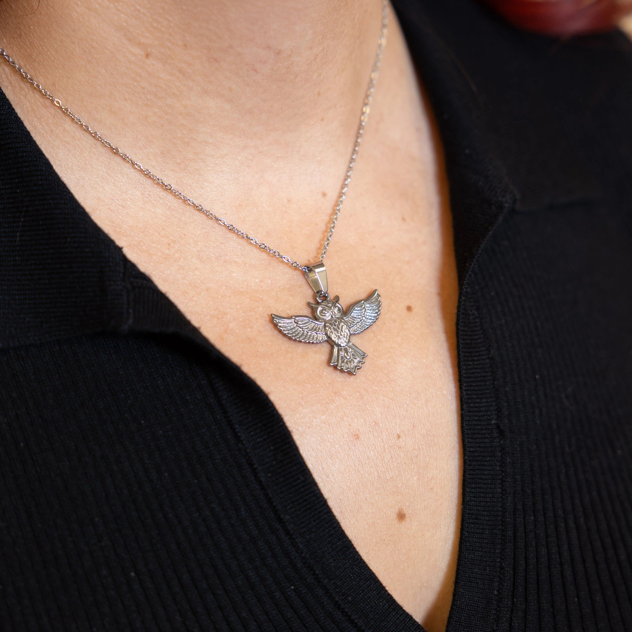 Owl Stainless Steel Necklace