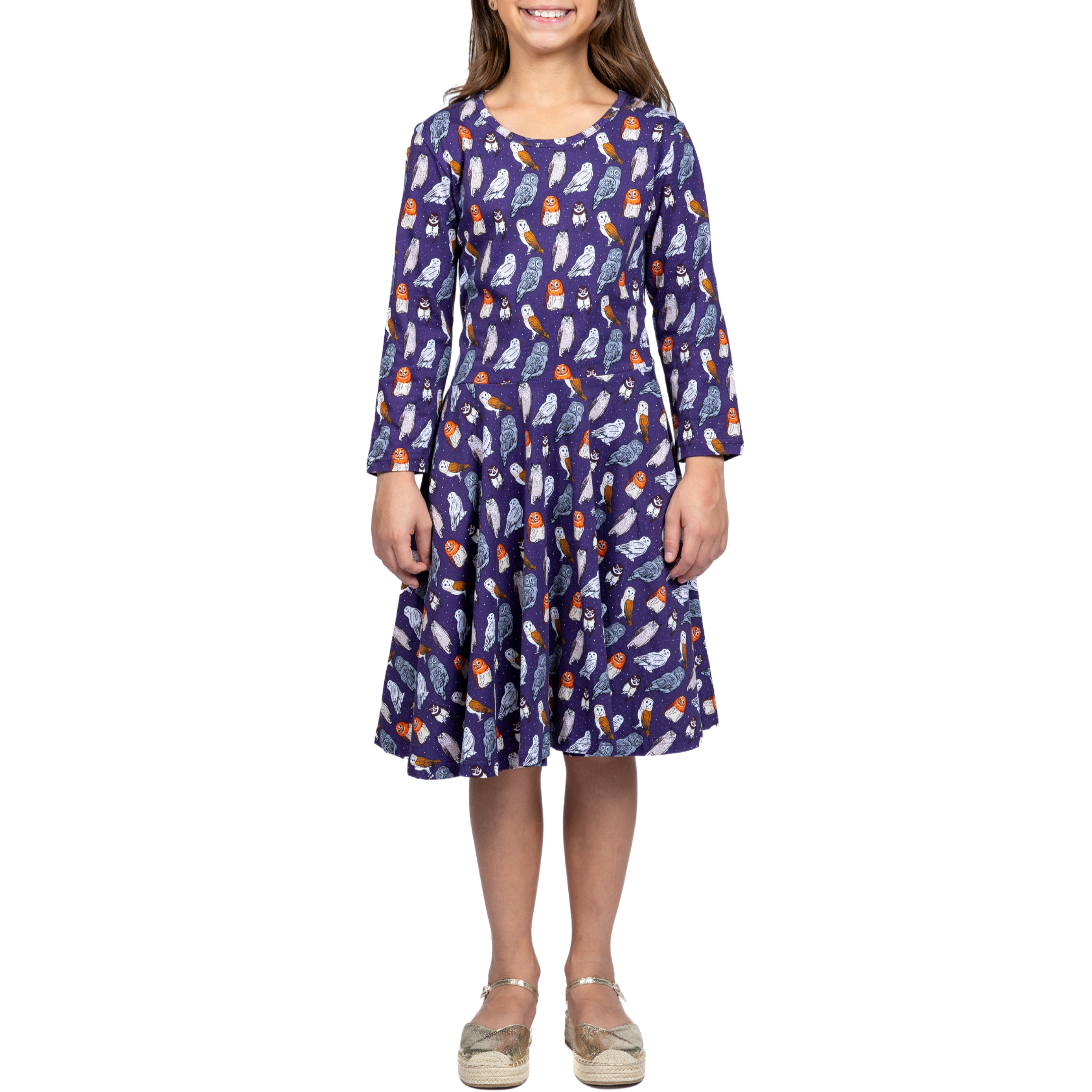 (Pre-order) Owls Kids Twirl Dress