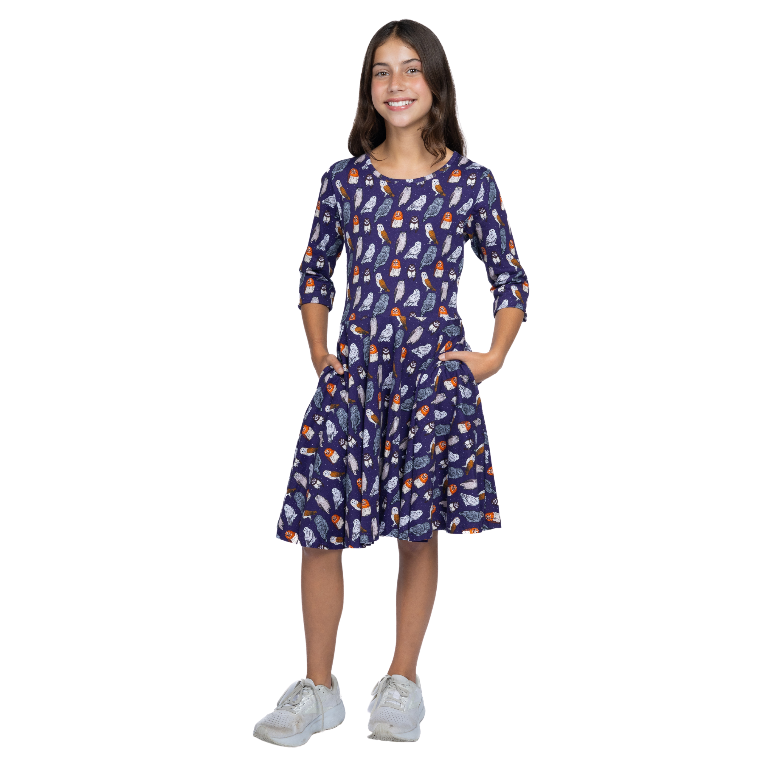 Owls Kids Twirl Dress