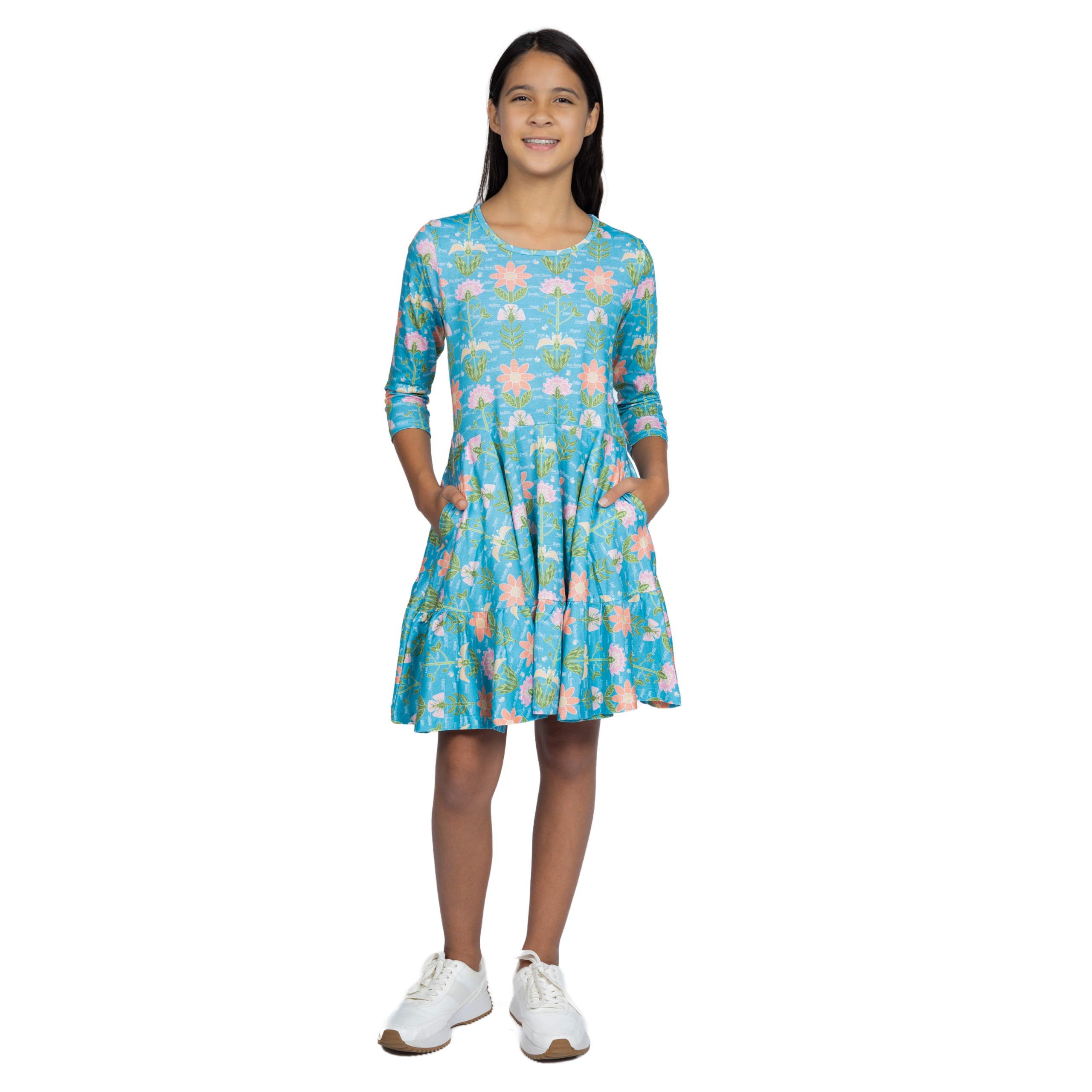 Parts Of A Flower Kids Twirl Dress with Frill