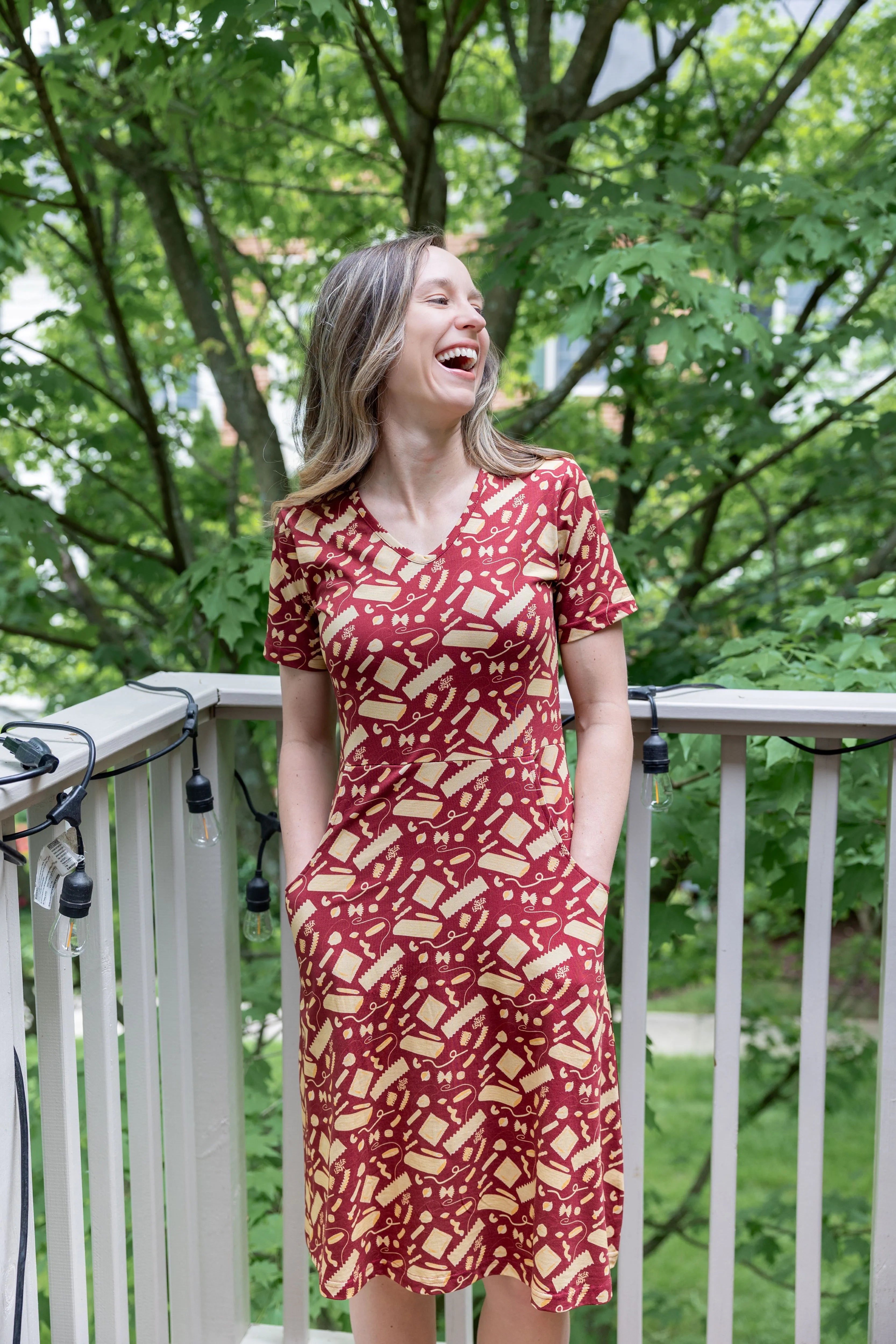 Pastabilities A-Line Dress (With Waist Seam)