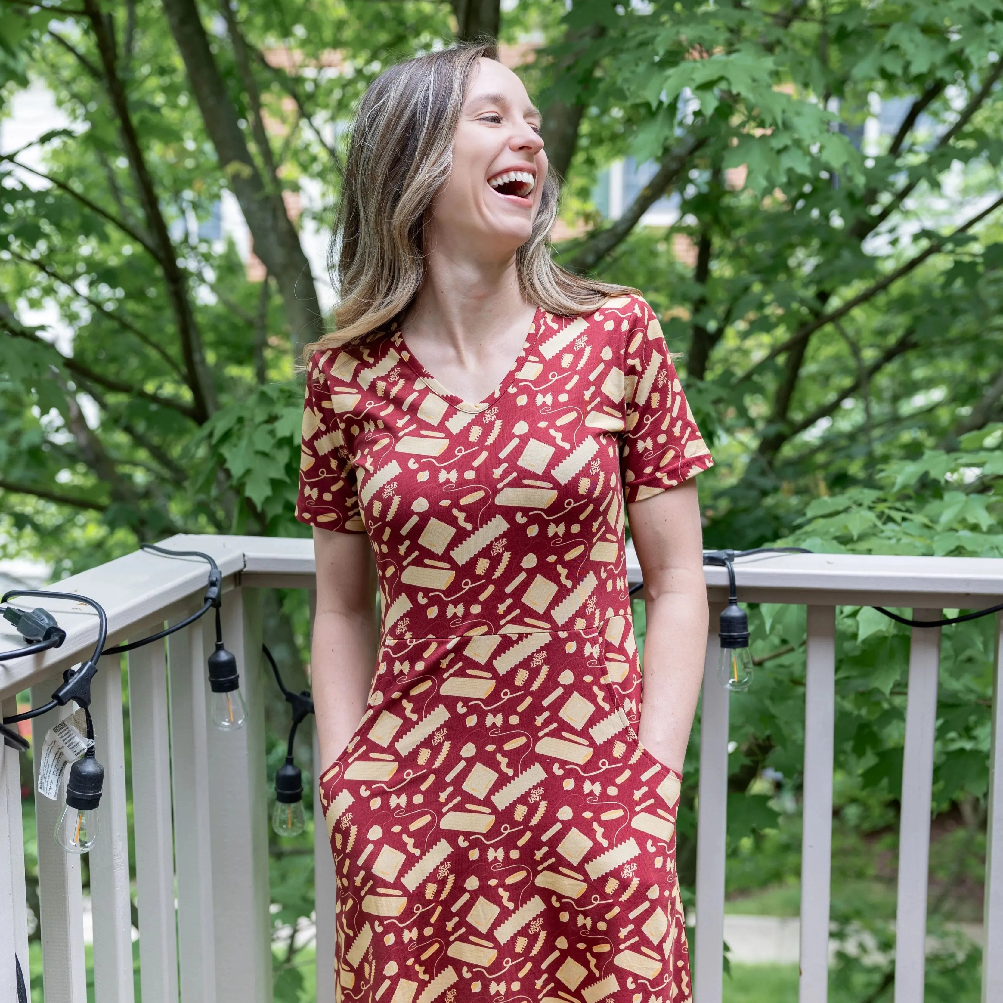 Pastabilities A-Line Dress (With Waist Seam)