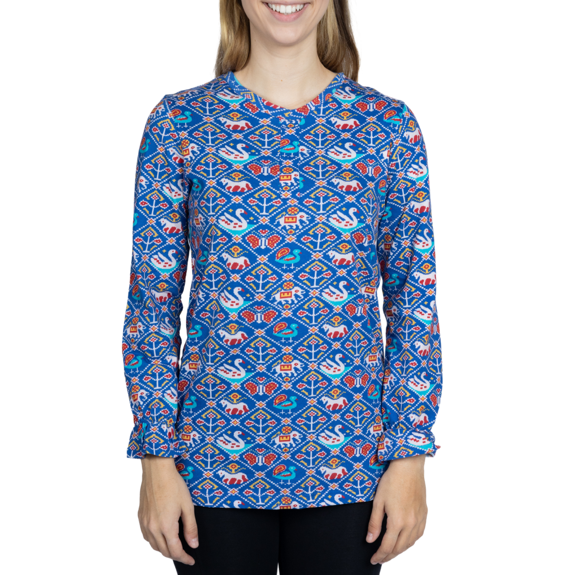 Animals Patola Print Tunic Top