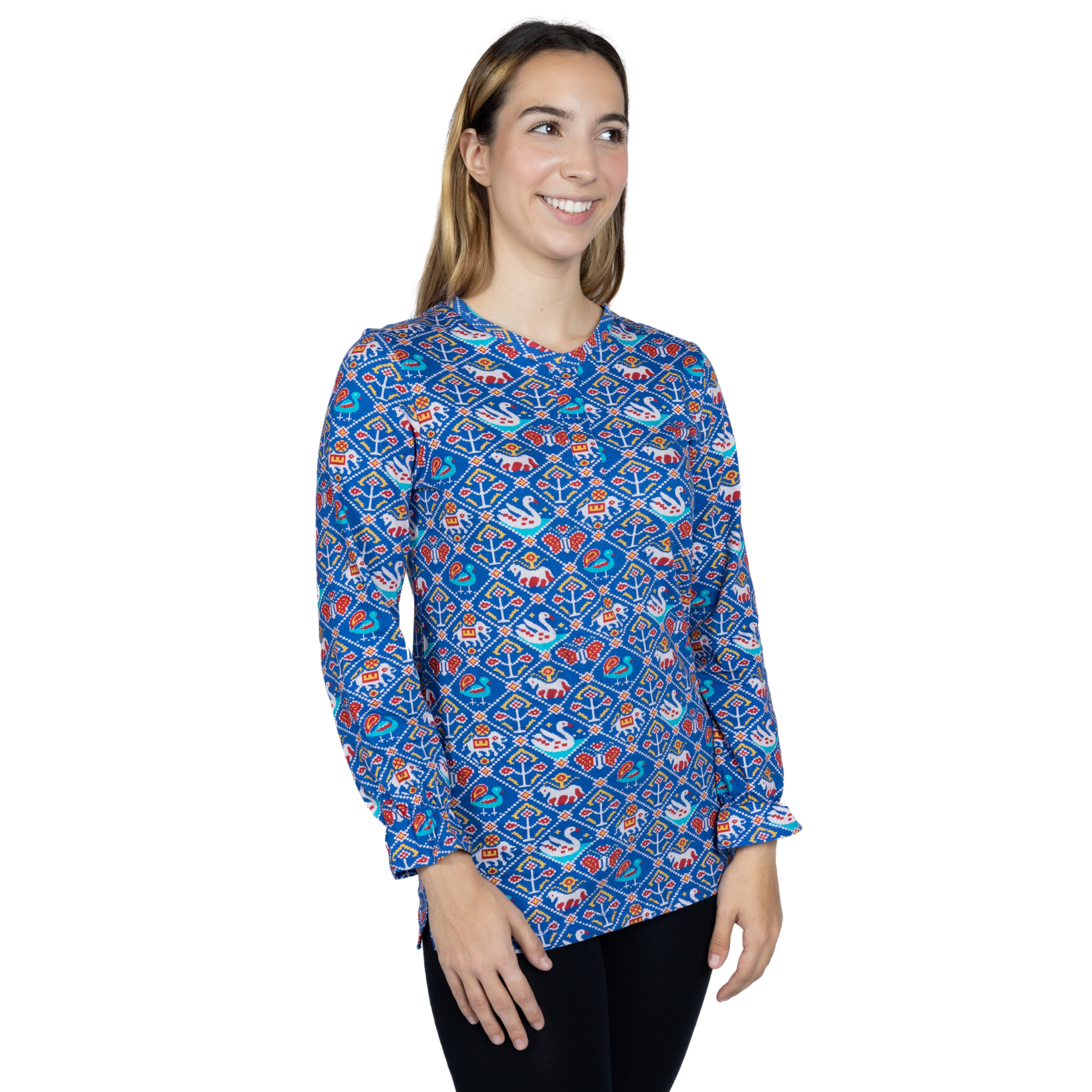 Geometric Animals Tunic Top