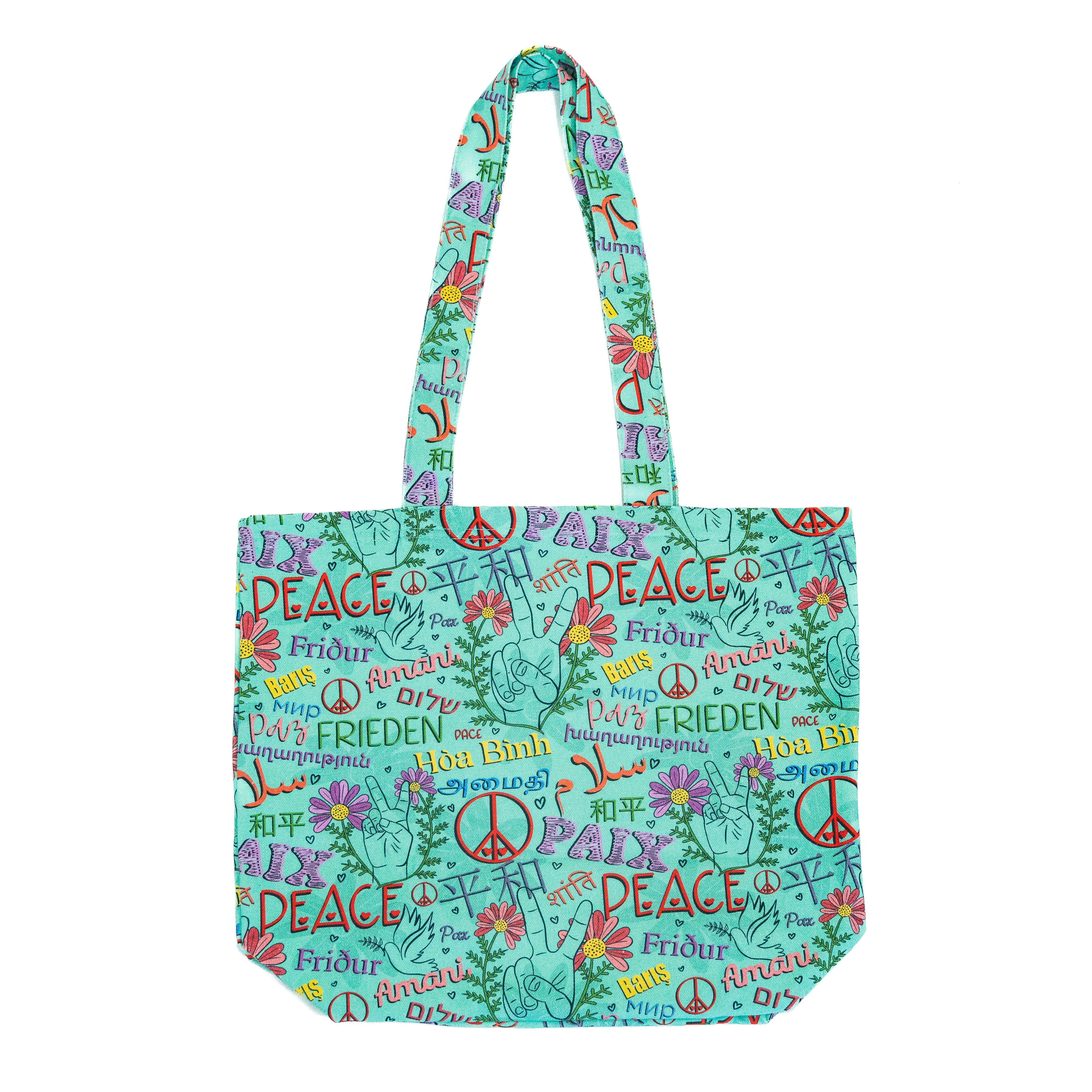 Languages of Peace Canvas Tote Bag