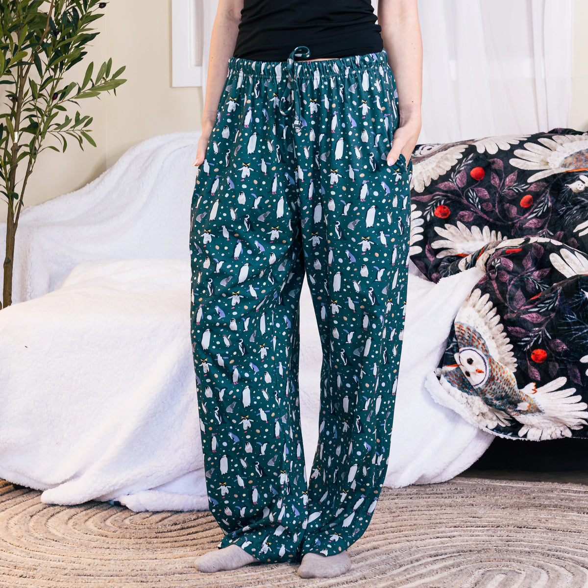 Penguin Parade Adults Lounge Set with Pockets