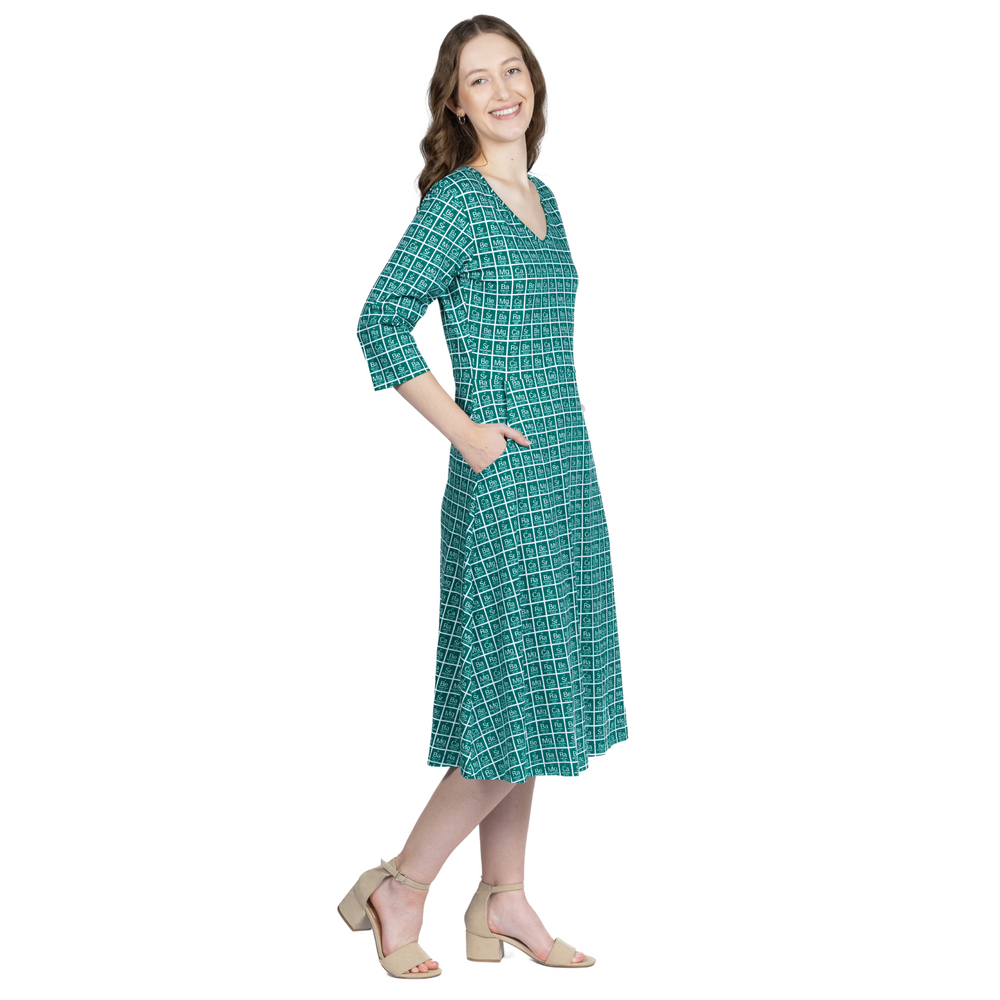 Periodic Table Science Pattern Print Dress