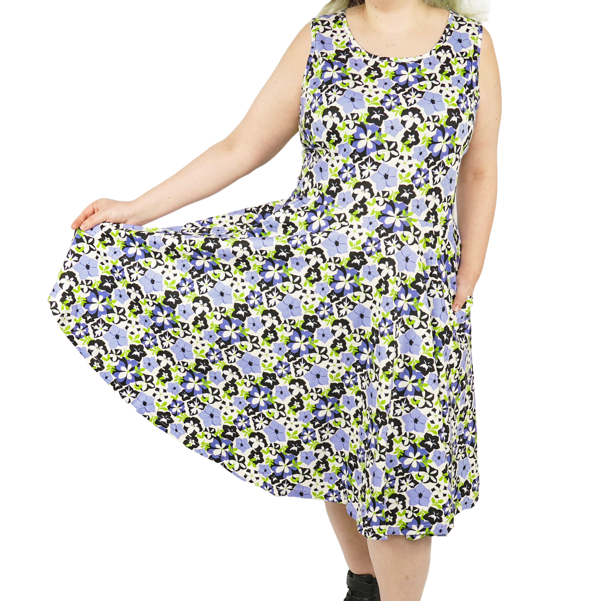 Petunias Sleeveless Fit & Flare Dress [FINAL SALE]