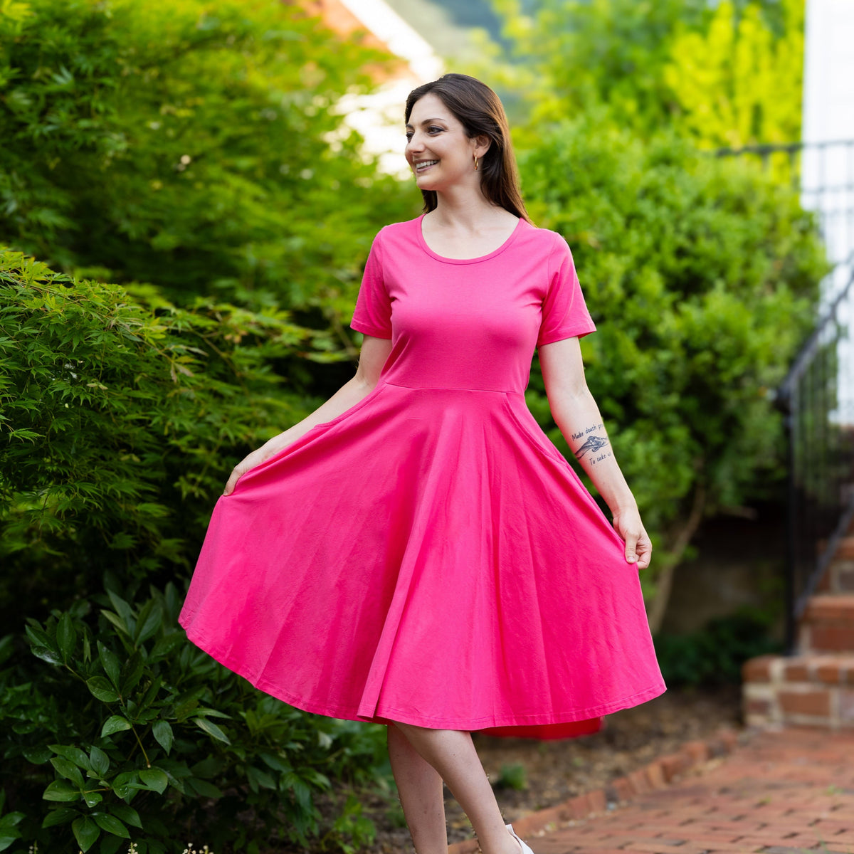 Pink Twirl Dress Svaha USA 4XL