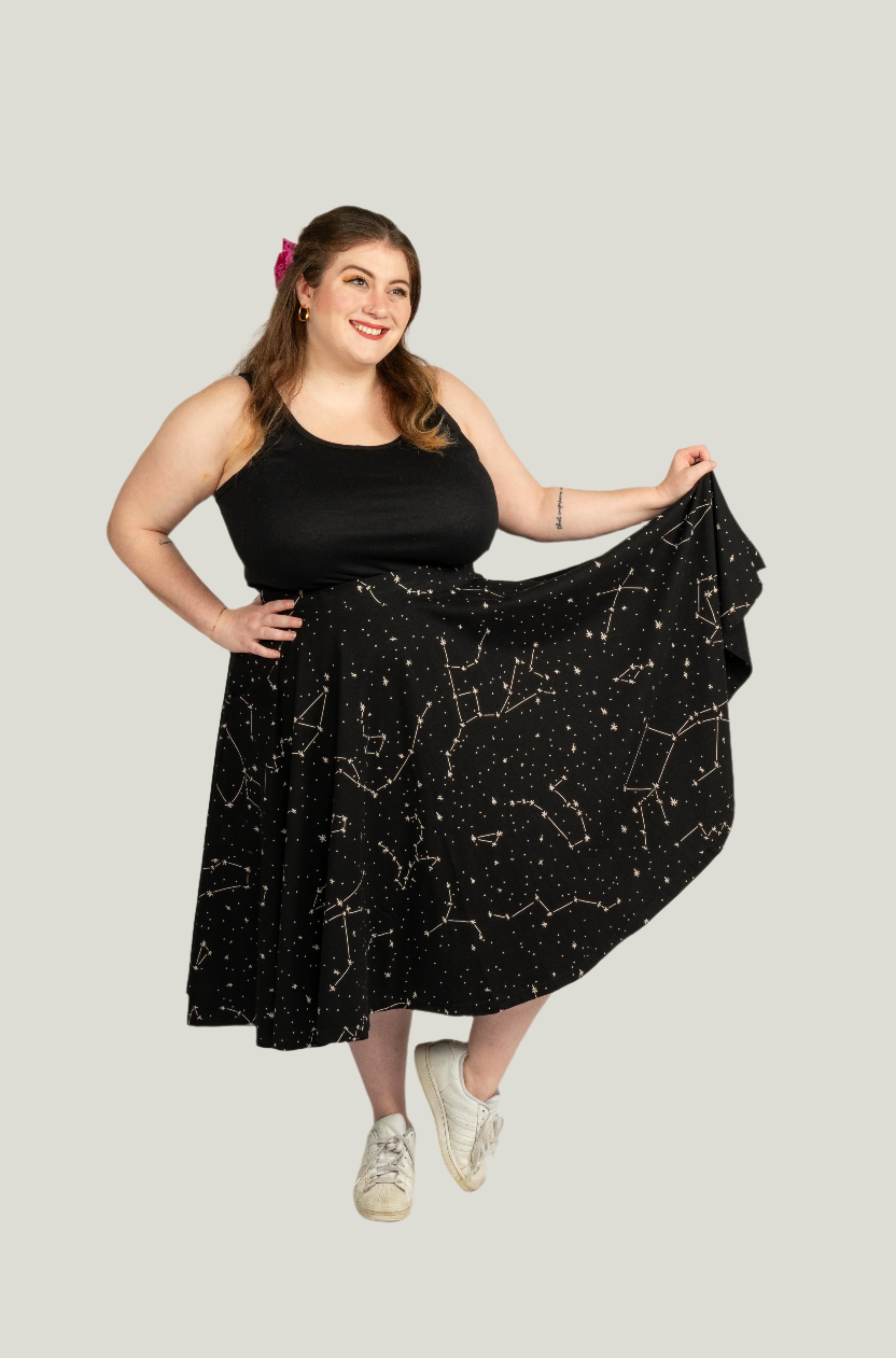 Gold on factory Black Prints Sofia Twirl Skirt