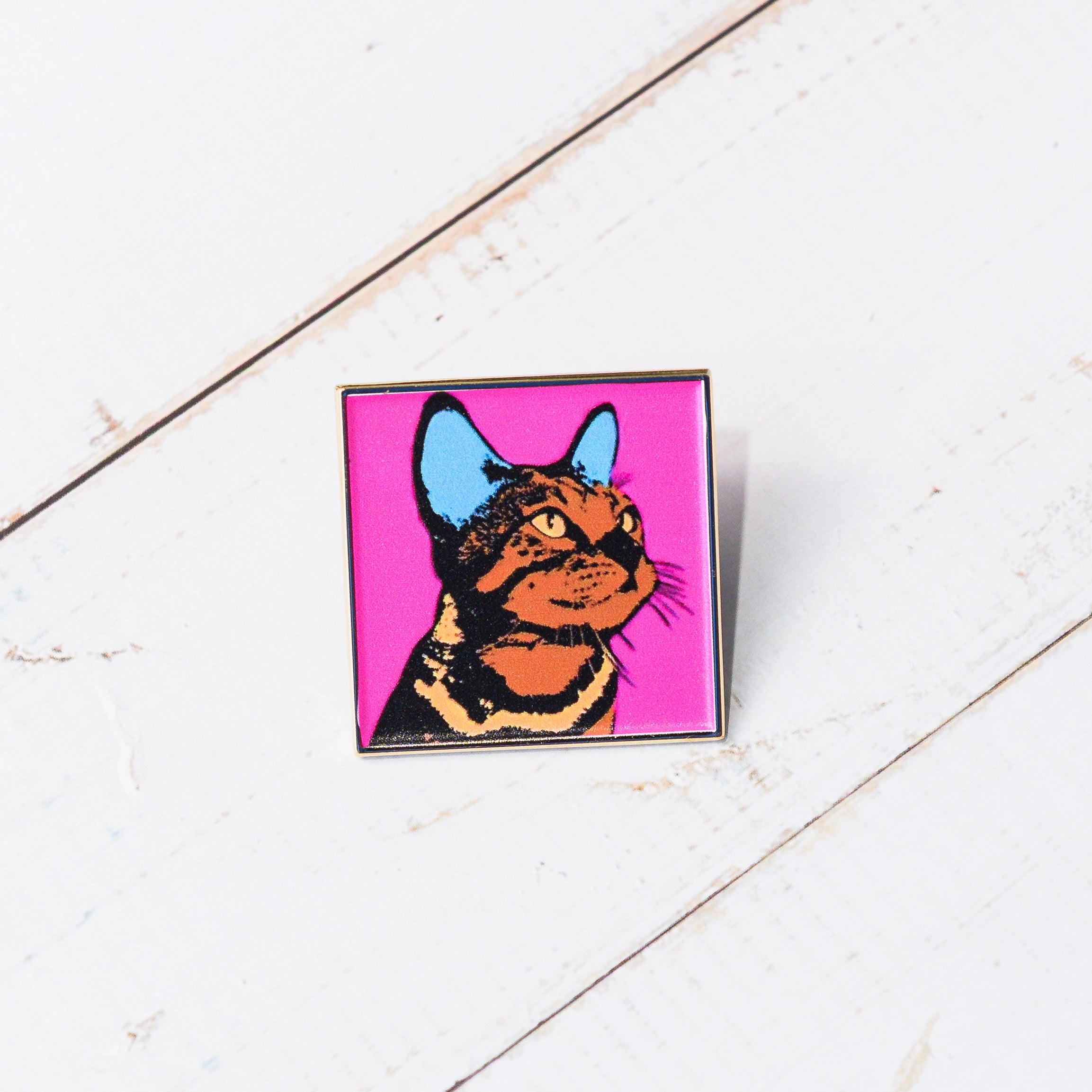 Pop Art Cats Enamel Pins Set