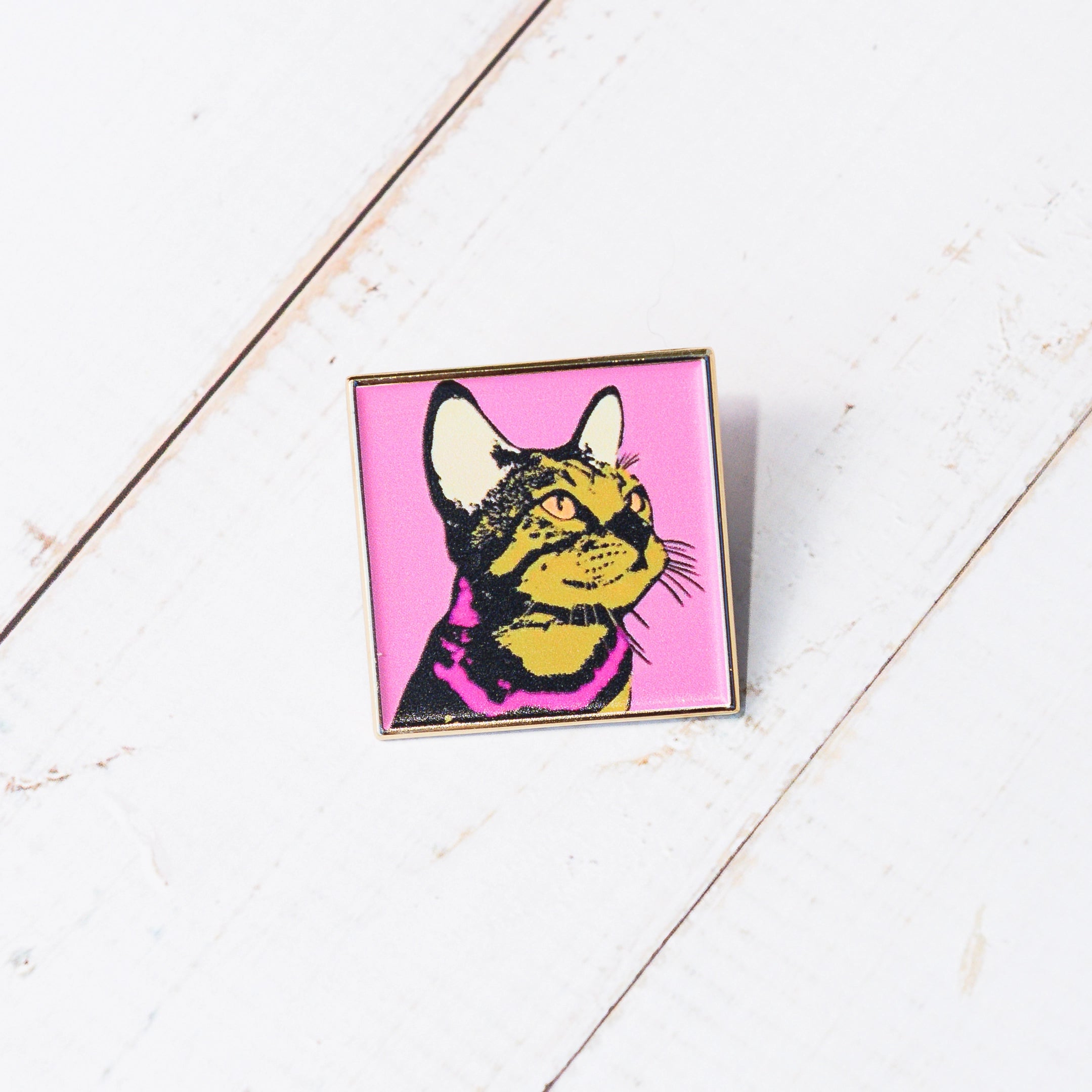 Pop Art Cats Enamel Pins Set