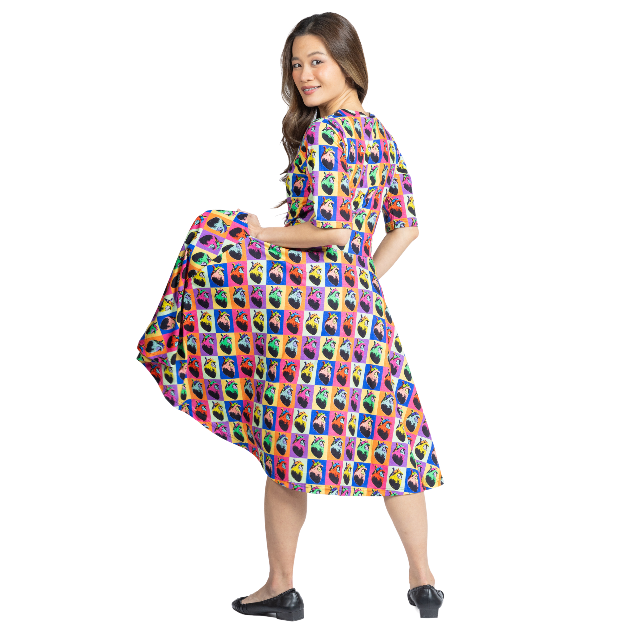 (Pre-order) Pop Art Hearts Twirl Dress