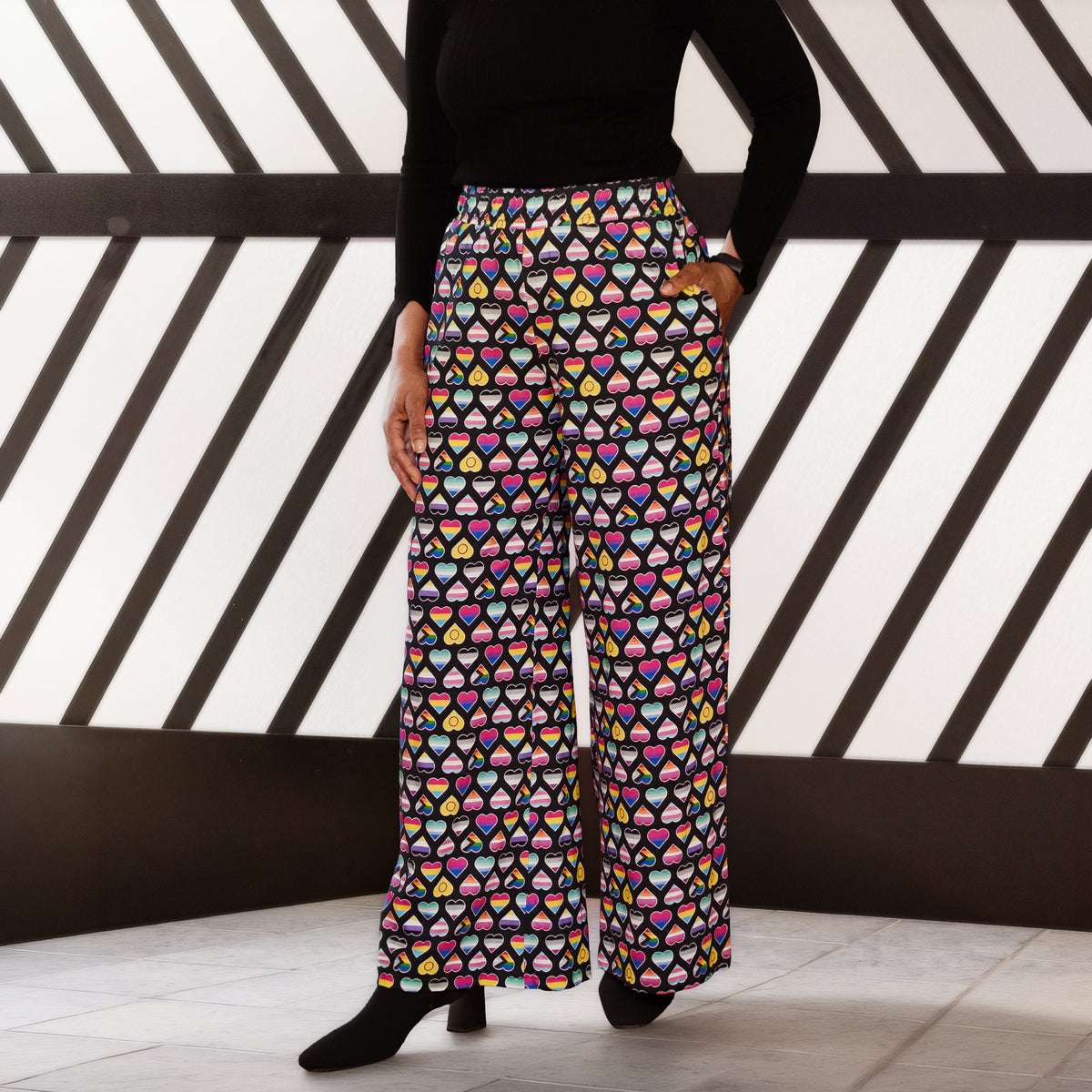 Pride Hearts Palazzo Pants Sample - S