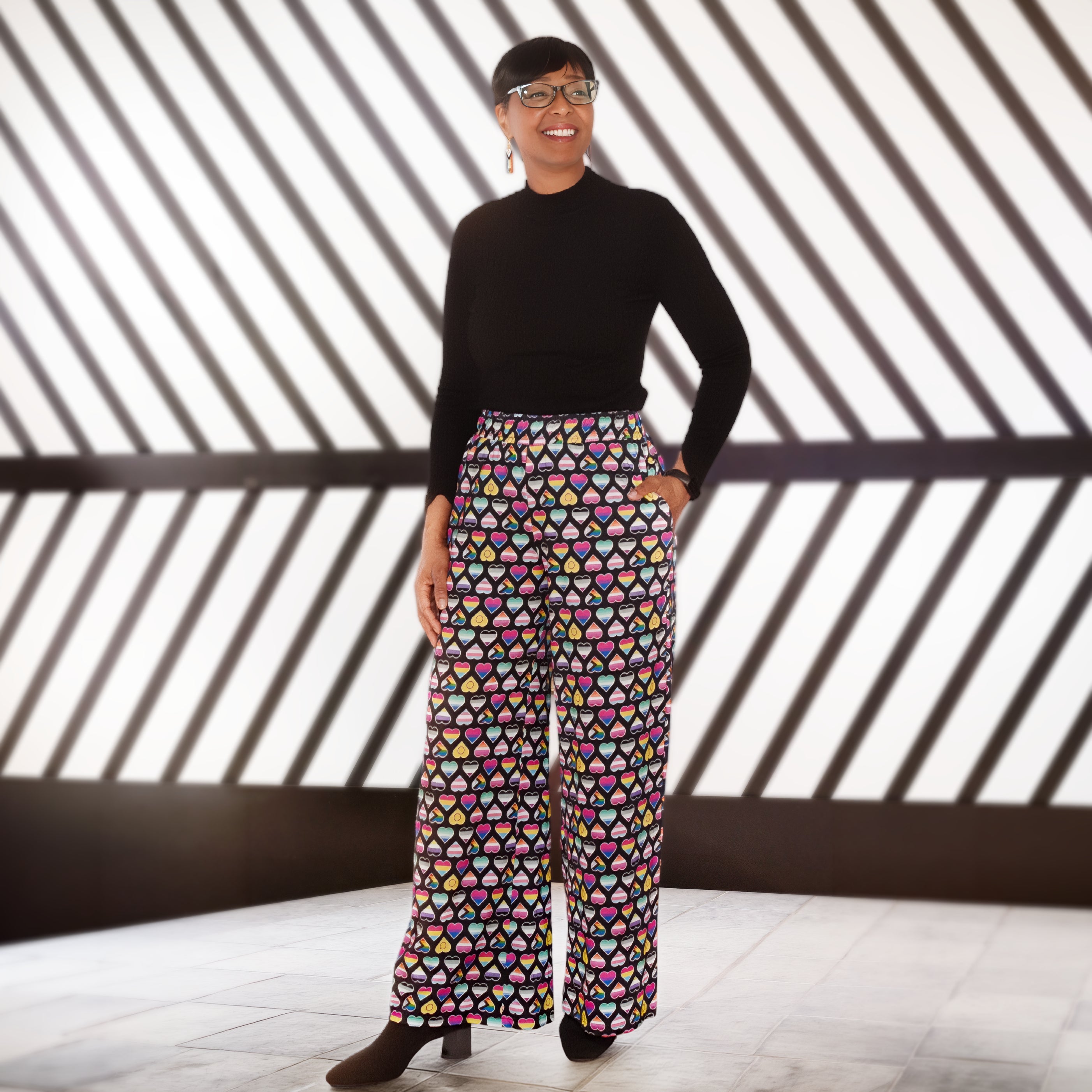 Pride Hearts Palazzo Pants