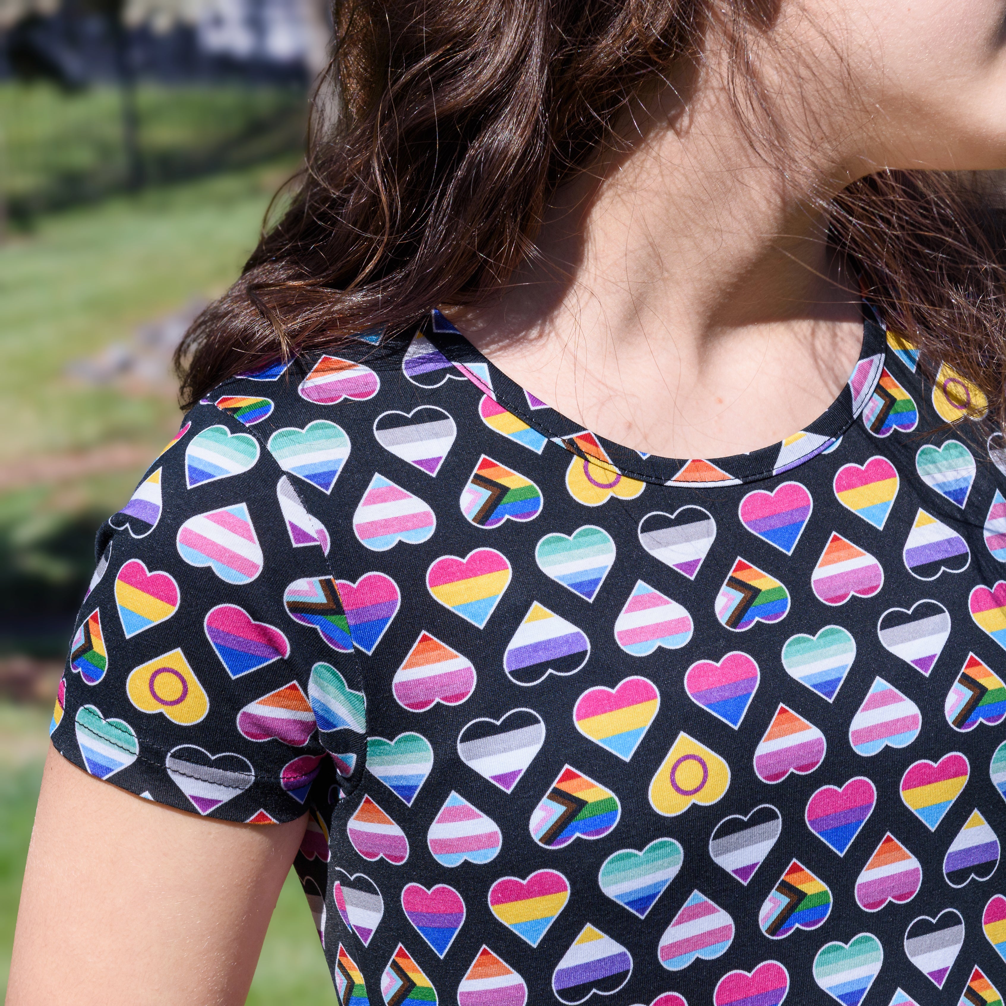 Pride Hearts Kids Twirl Dress