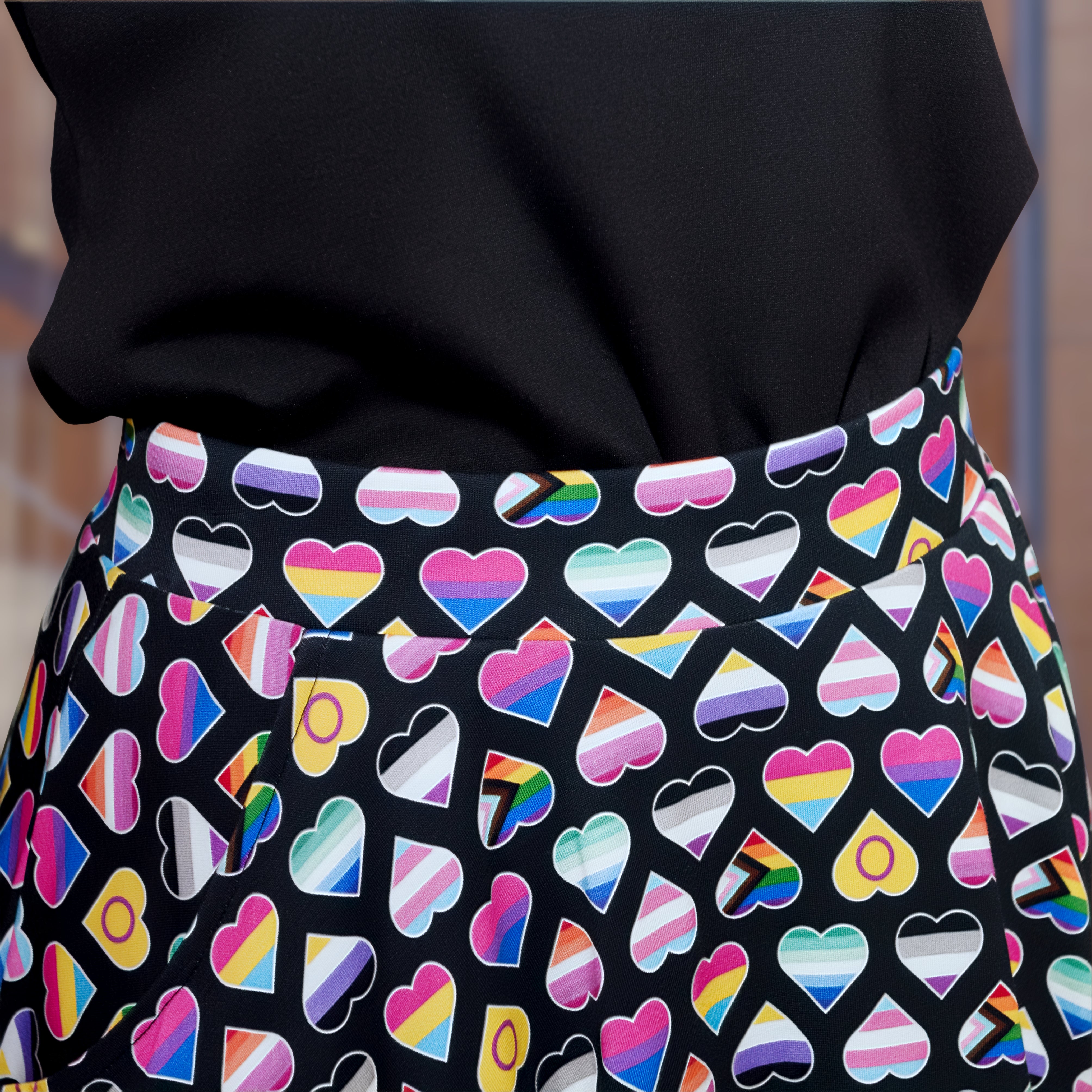 Pride Hearts 3/4th Twirl Skirt