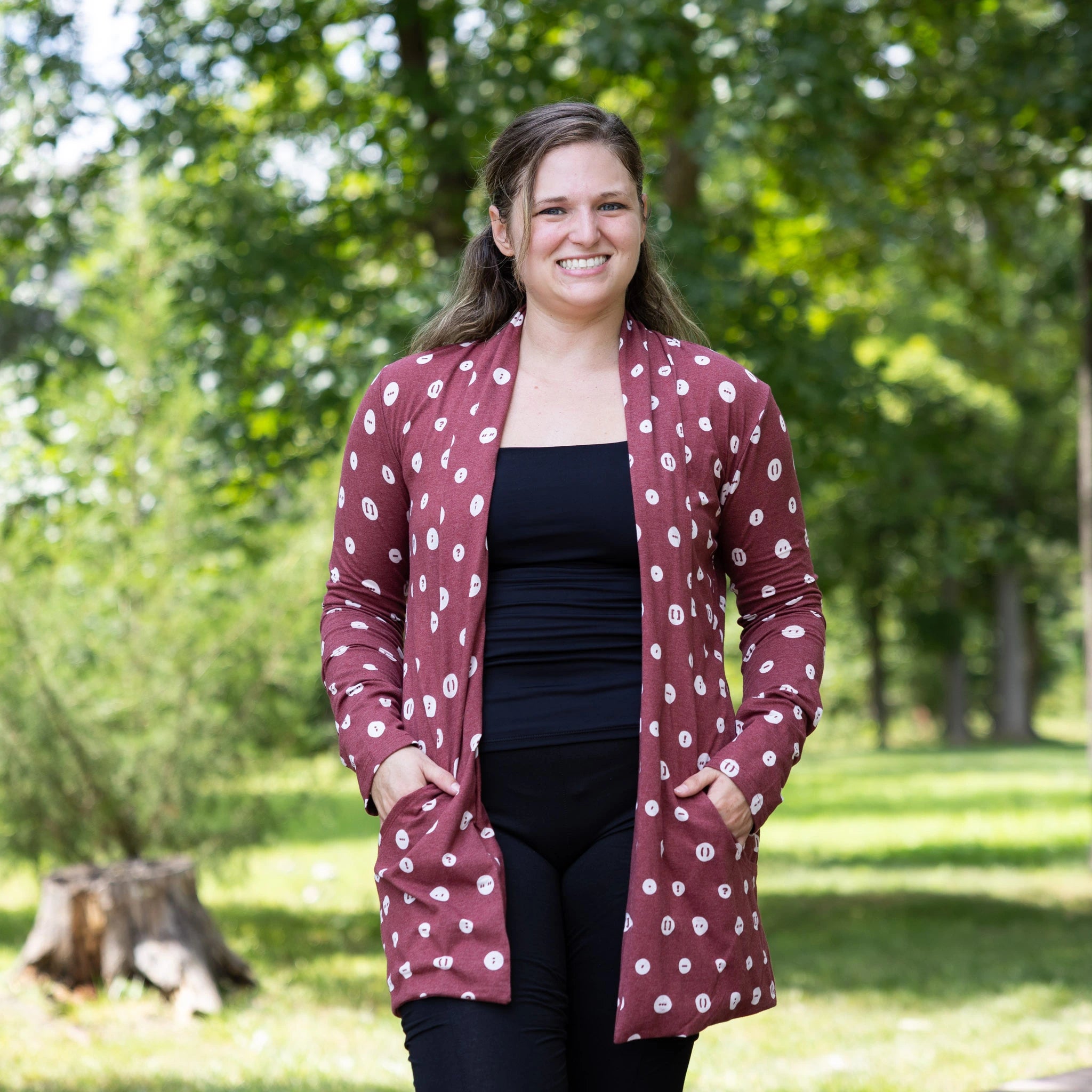Punctuation Marks Burnout Cardigan
