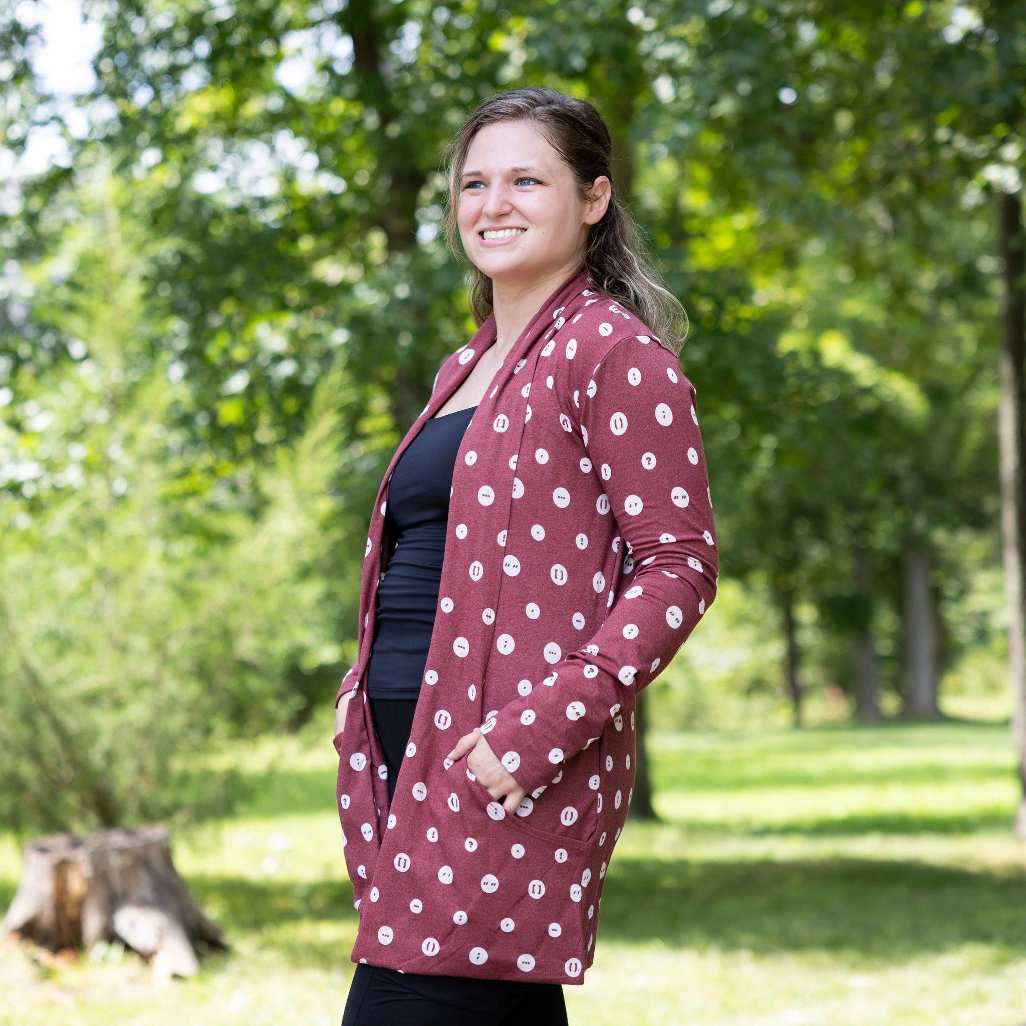 Punctuation Marks Burnout Cardigan