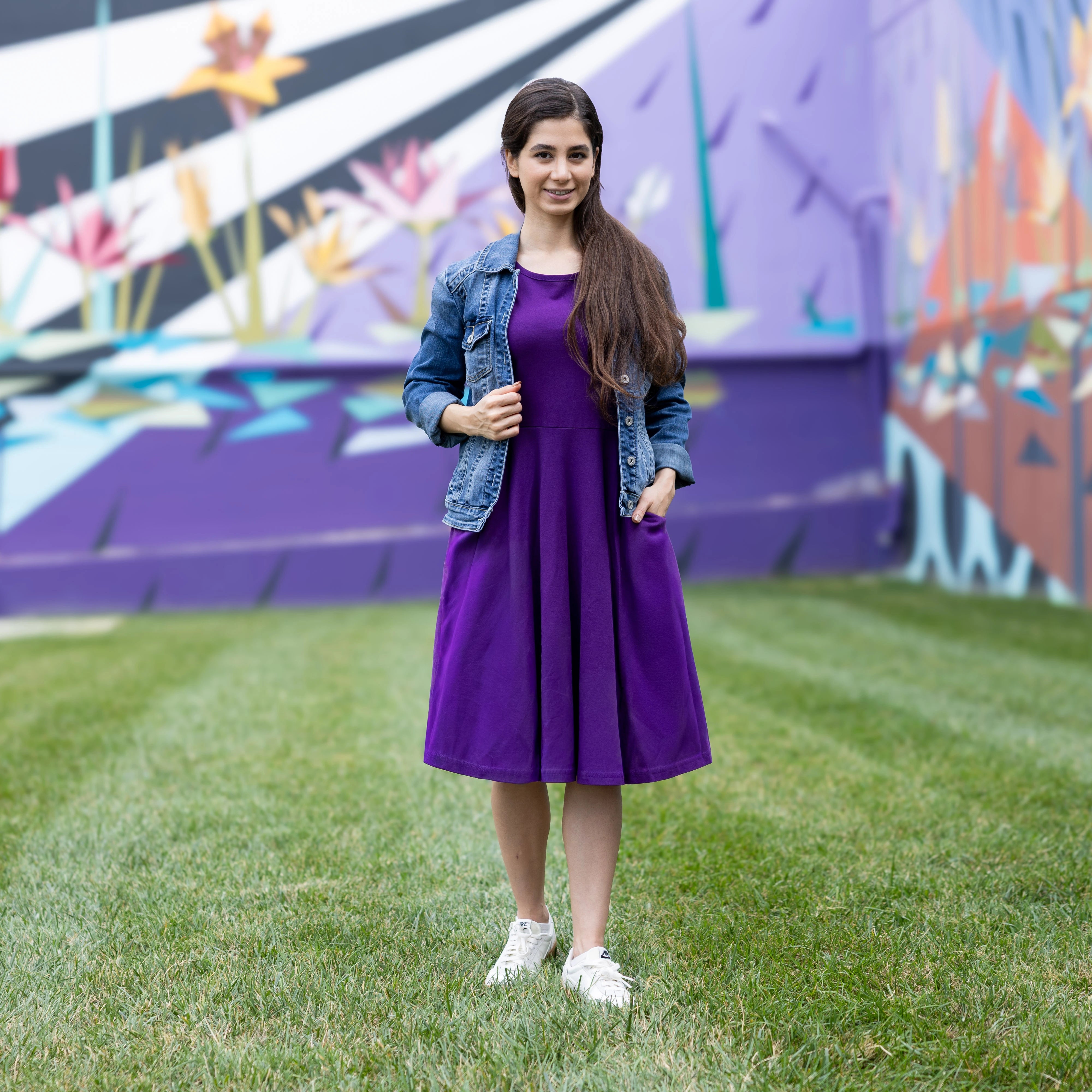 Purple Petite Twirl Dress