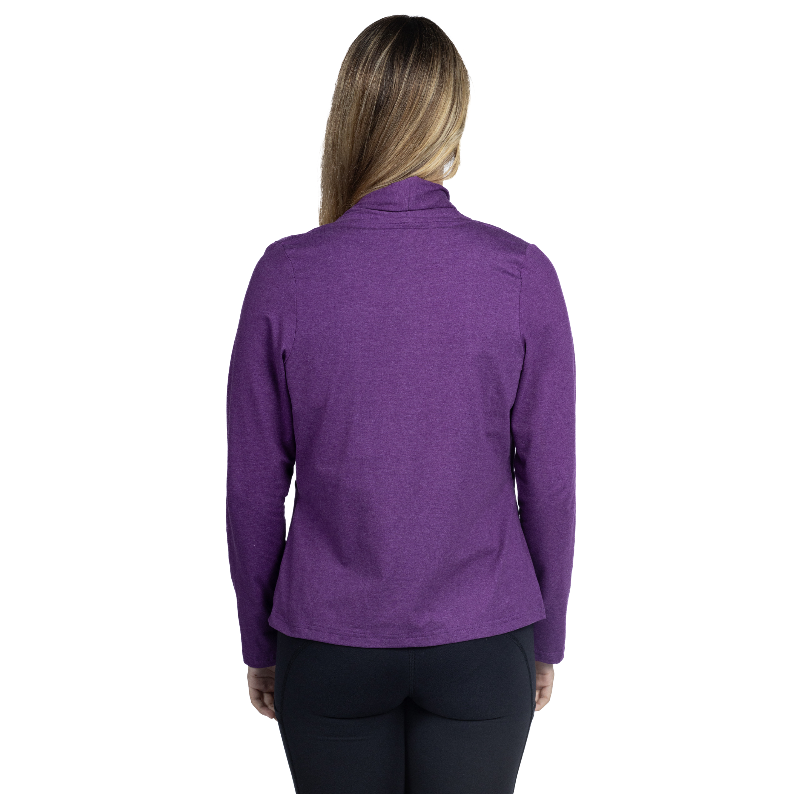 Purple Shorter-Length Cardigan