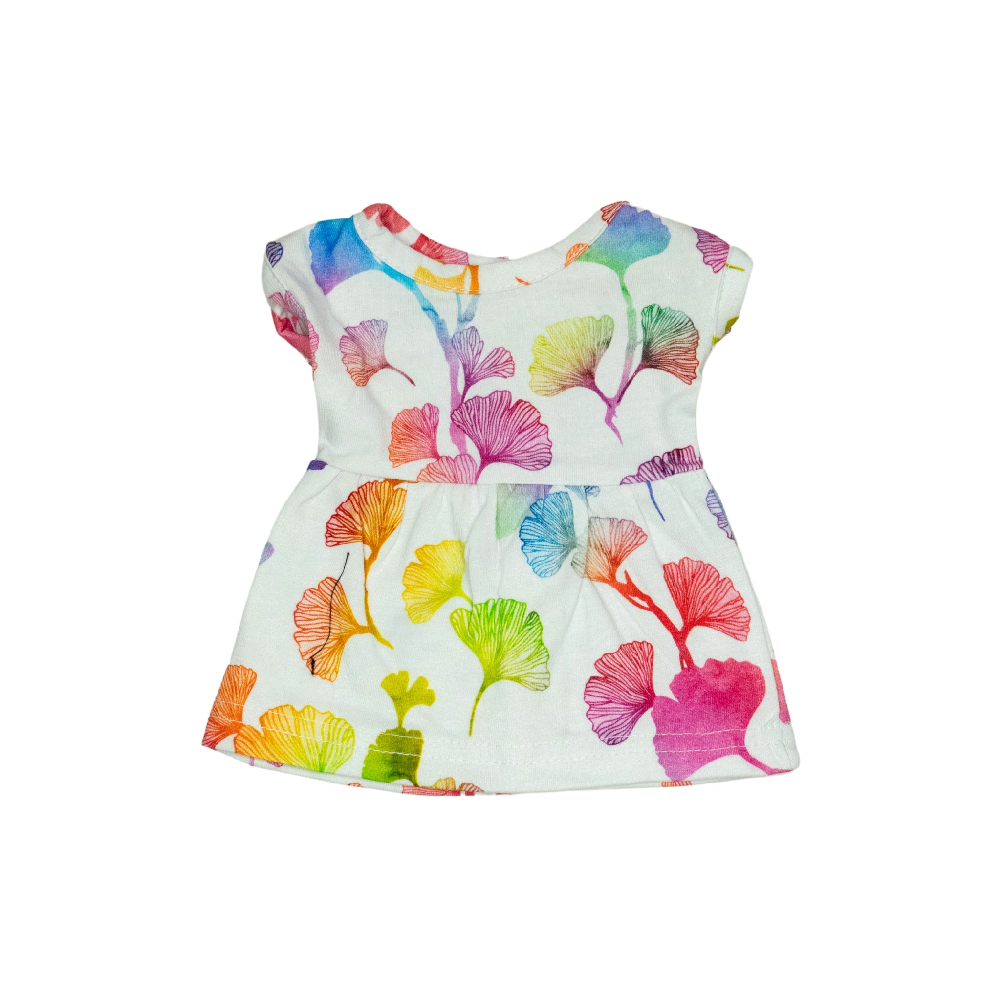 Rainbow Ginkgo Leaves Doll Dress