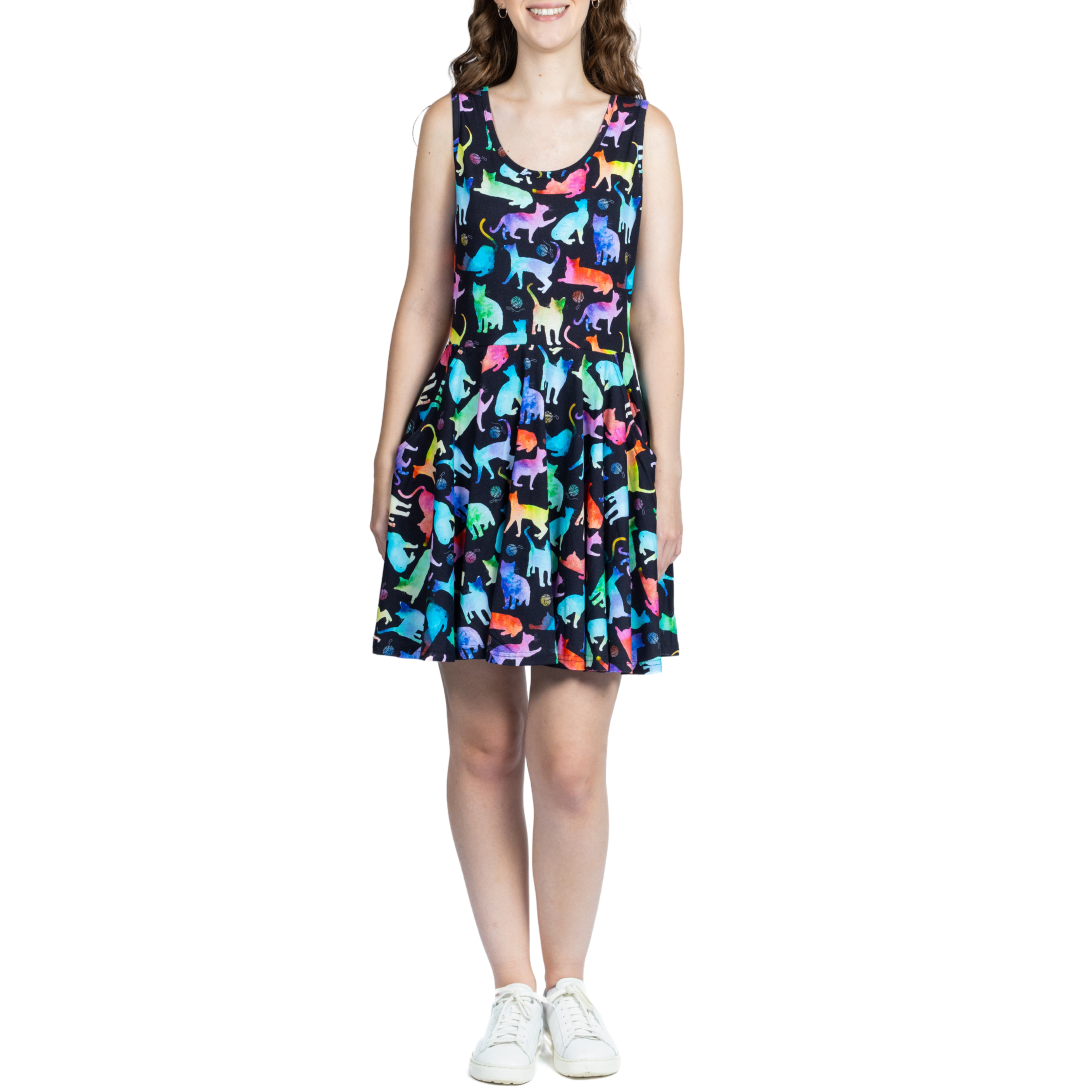 Rainbow Cats Skater Dress