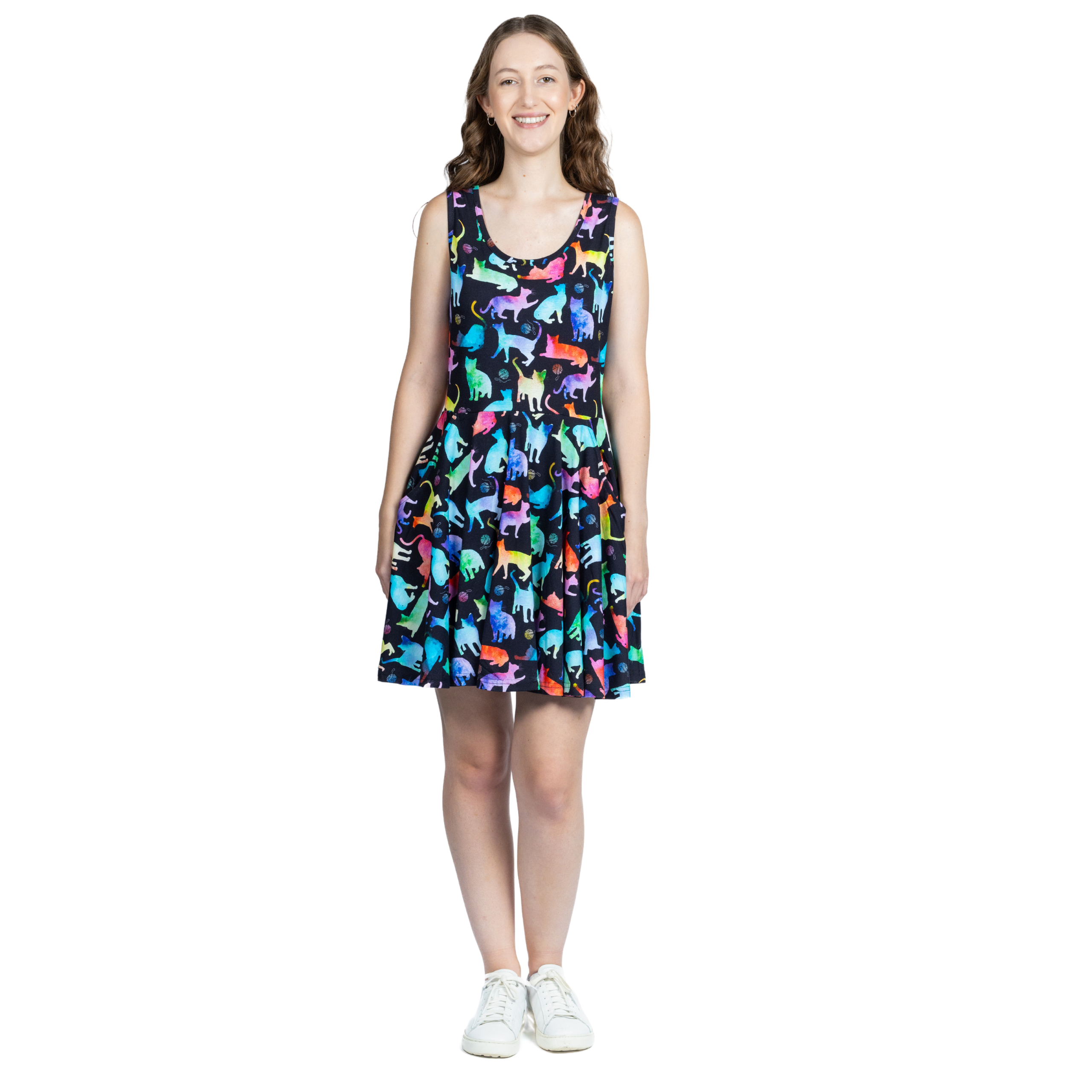 Rainbow Cats Skater Dress